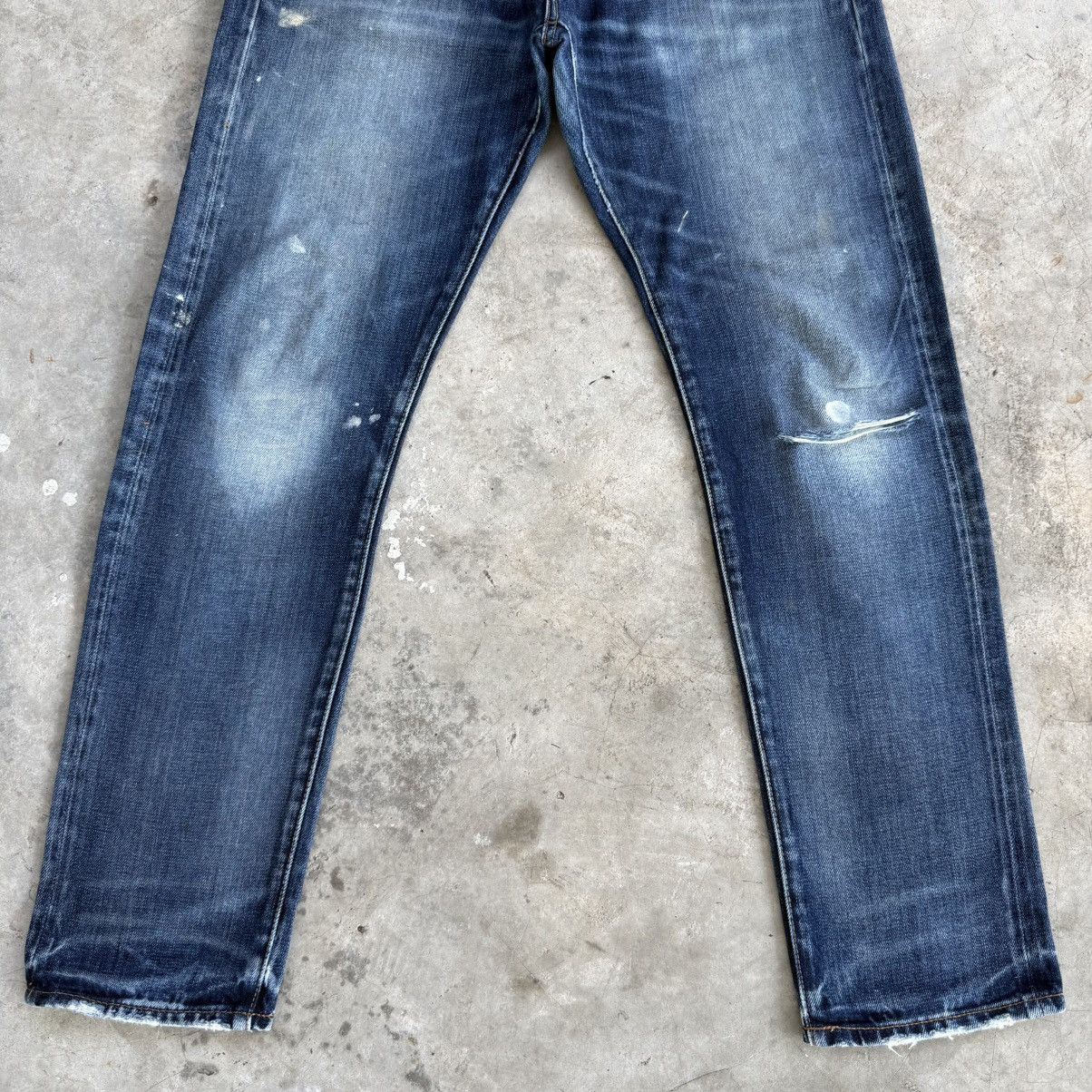 Japanese Brand W34x30 Vintage America Eagle Selvedge Denim Ripped Jean Pant Size US 33 - 4 Thumbnail