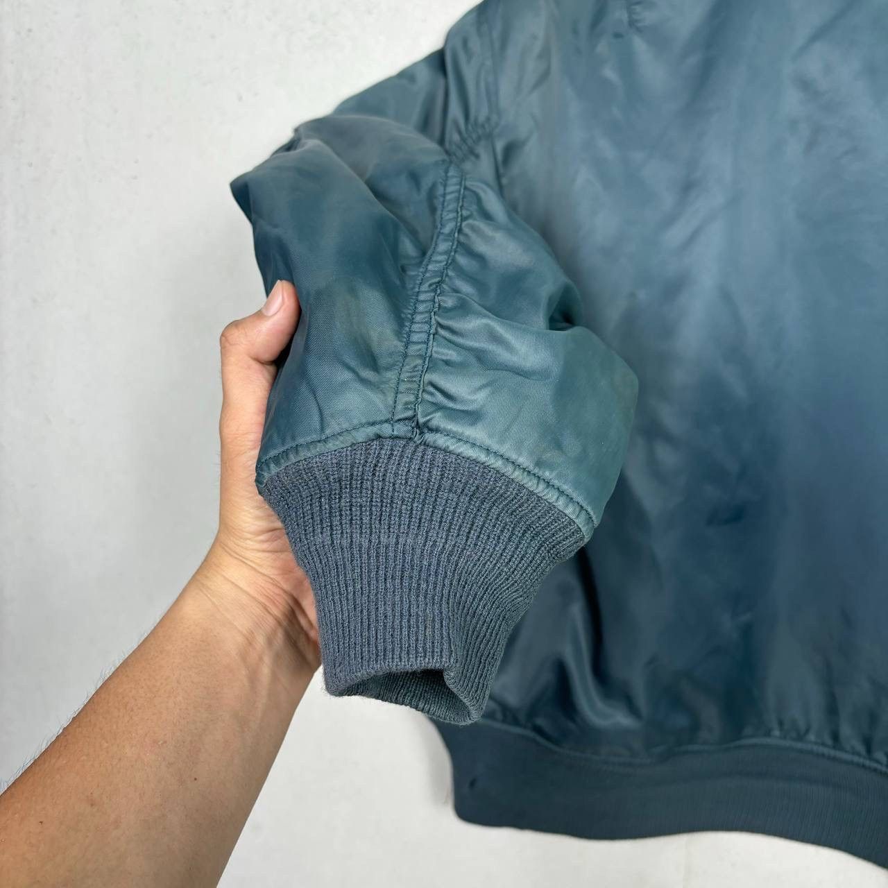 Other Vintage MA-1 Flight Jacket Sage Green Bomber Orange Lining Size US M / EU 48-50 / 2 - 11 Thumbnail
