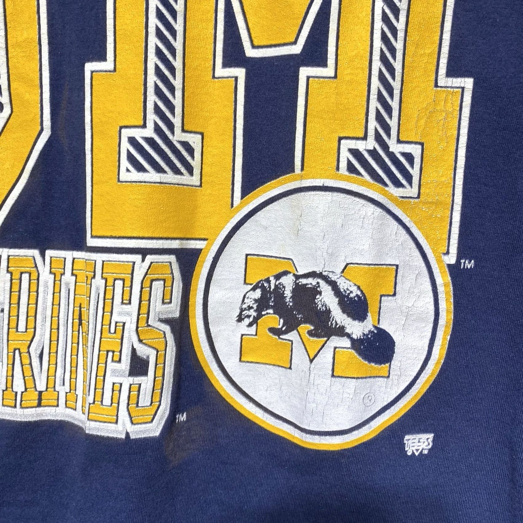 Vintage VINTAGE Premier Specific Michigan Shirt Mens XL Blue Collegiate 70s 80s Wolverines U of M T-Shirt Size US XL / EU 56 / 4 - 4 Thumbnail