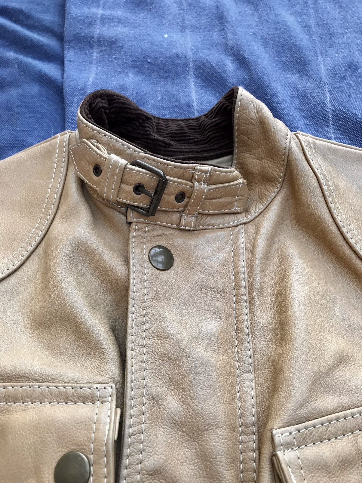 Belstaff BELSTAFF THICK FULL GRAIN VEG TANNED LEATHER JACKET Size M / US 6-8 / IT 42-44 - 8 Thumbnail