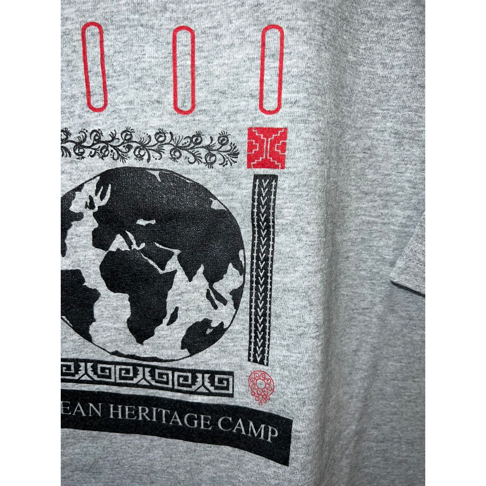 Fruit Of The Loom 2000 Korean Heritage Camp Korea Graphic Earth Gray Shirt XL Size US XL / EU 56 / 4 - 4 Thumbnail