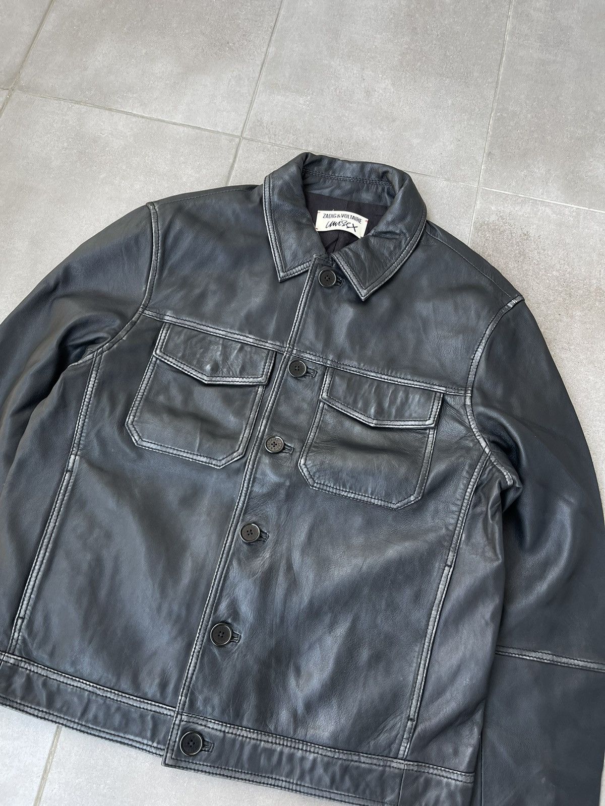 Zadig & Voltaire !DS! SS23 Zadig & Voltaire Lasso Dyed Leather Jacket Size US M / EU 48-50 / 2 - 12 Thumbnail