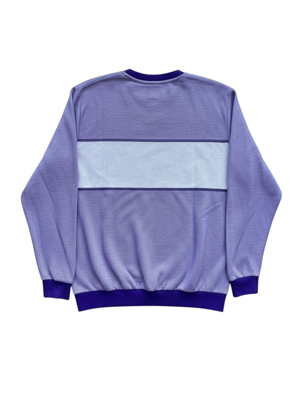 Supreme Supreme Tonal Stripe Logo Crewneck In Purple Size M Size US M / EU 48-50 / 2 - 2 Thumbnail