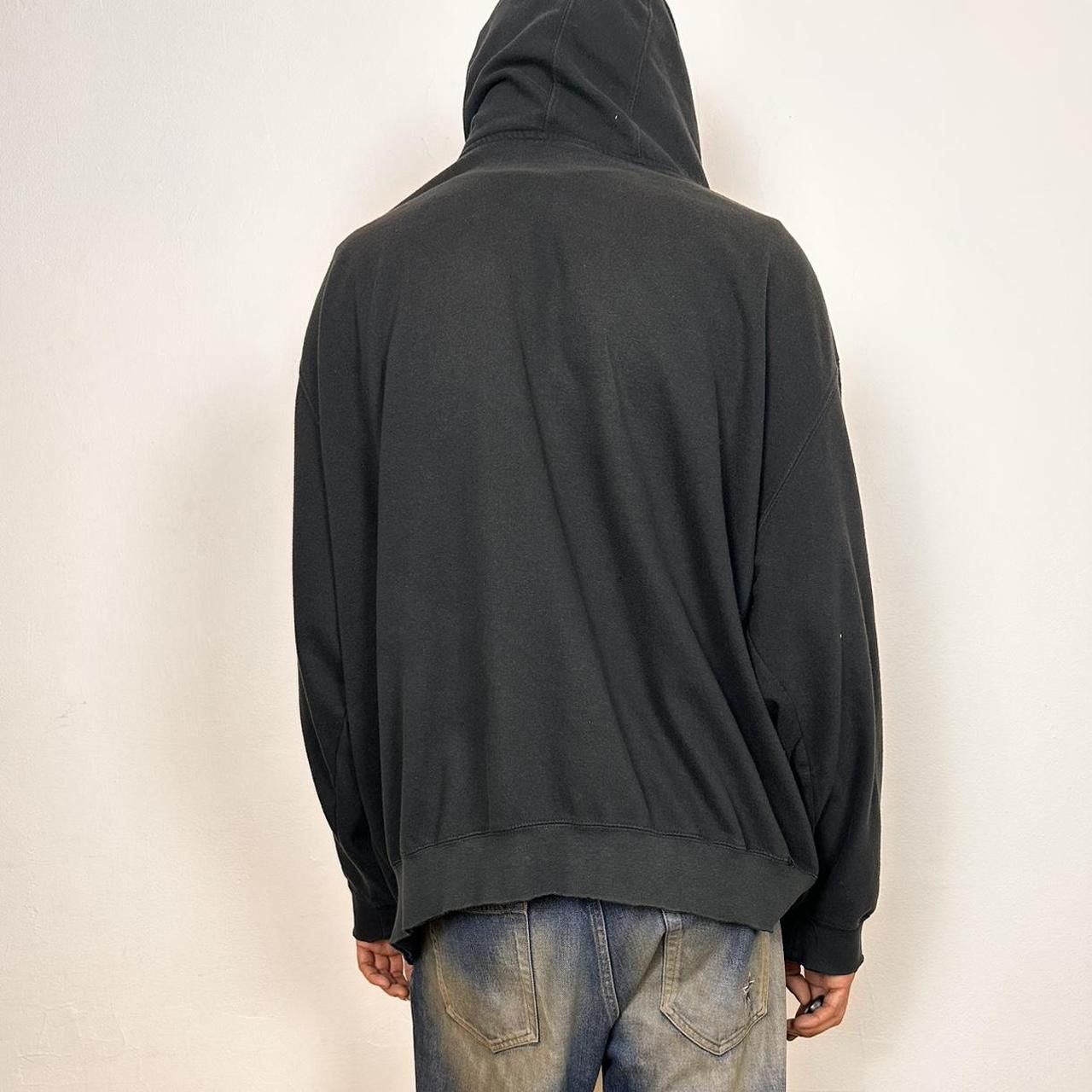 Vintage ASTROBOI* Black Grunge Cut Out Zip Up Hoodie - 4XL BIG Size US XXL / EU 58 / 5 - 3 Thumbnail