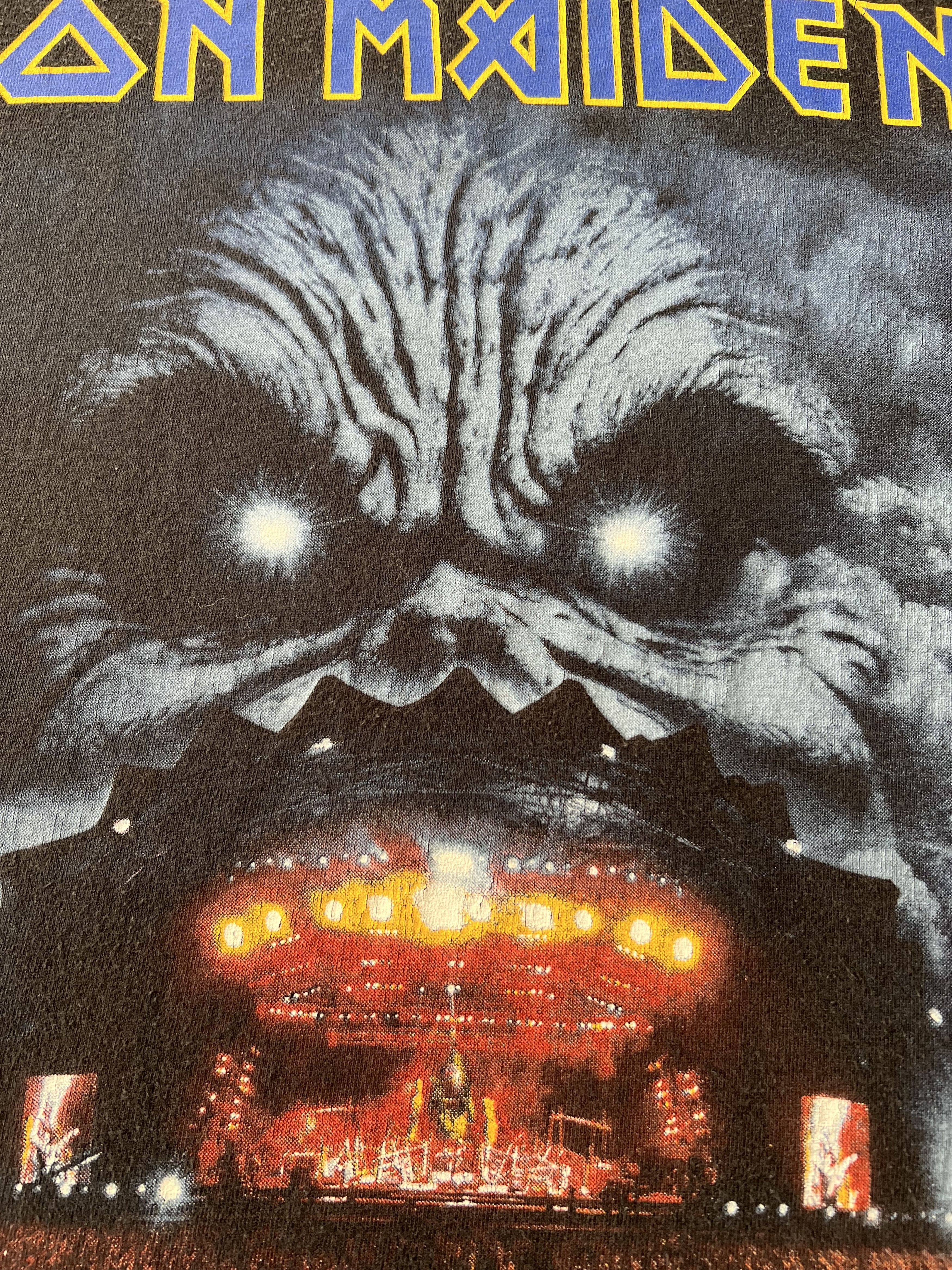 Band Tees Vintage 2002 Iron Maiden Rock In Rio Black T-shirt Size US XL / EU 56 / 4 - 4 Thumbnail