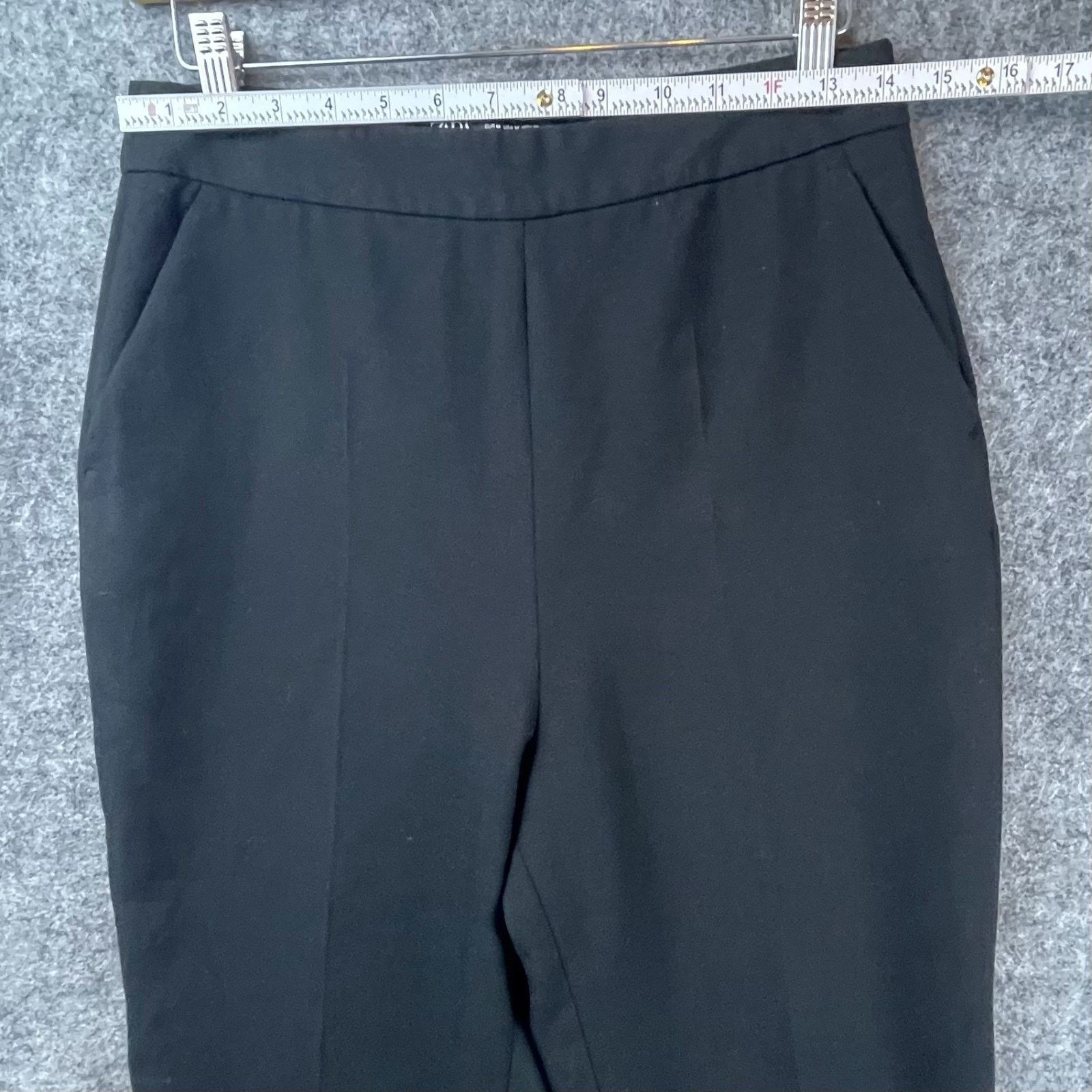 Zara Zara Dress Pants Womens M Black Bootcut Capsule Basic Size 30" / US 8 / IT 44 - 4 Thumbnail