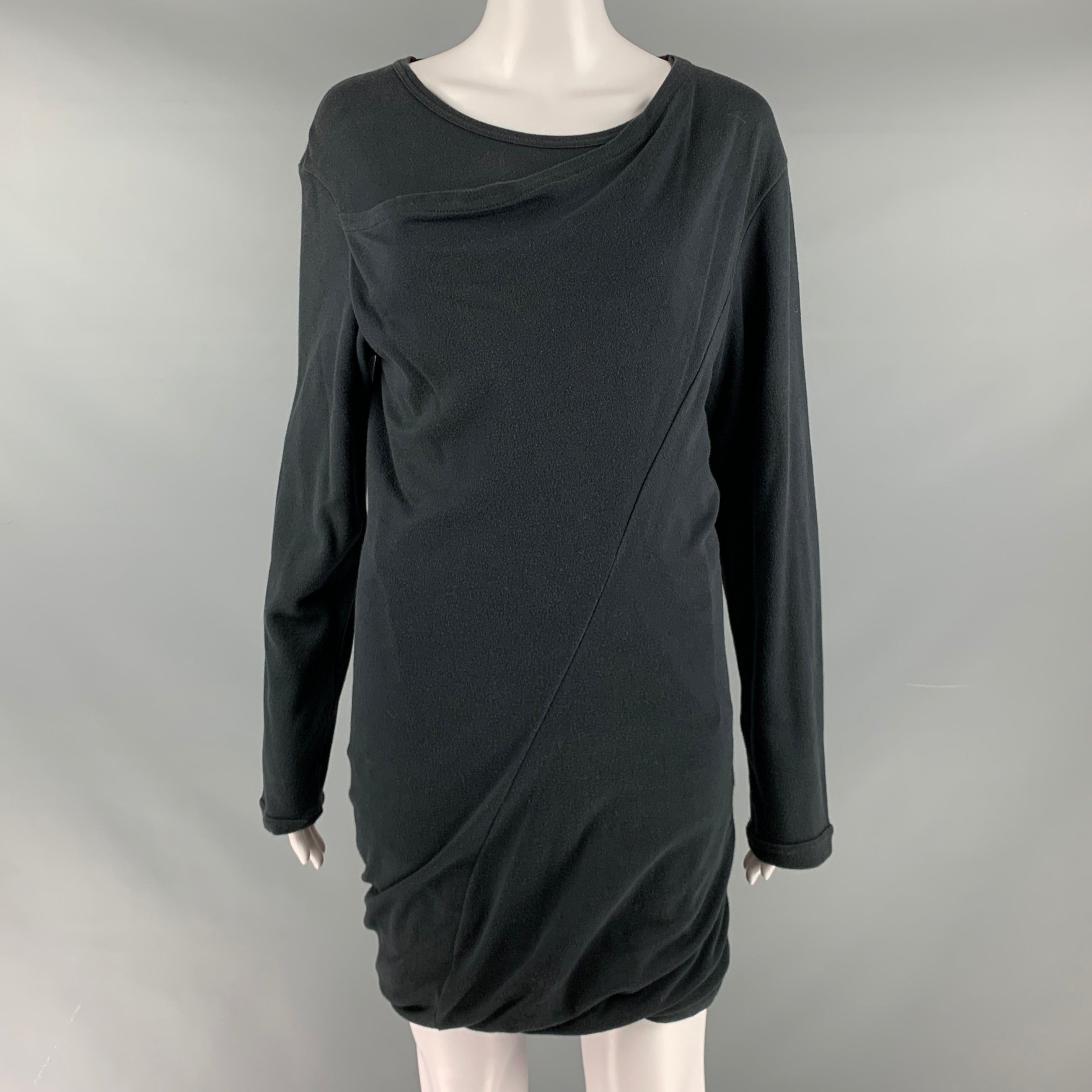 image of Comme Des Garcons 1980S Black Cotton Bubble Hem Dress, Women's (Size Medium)