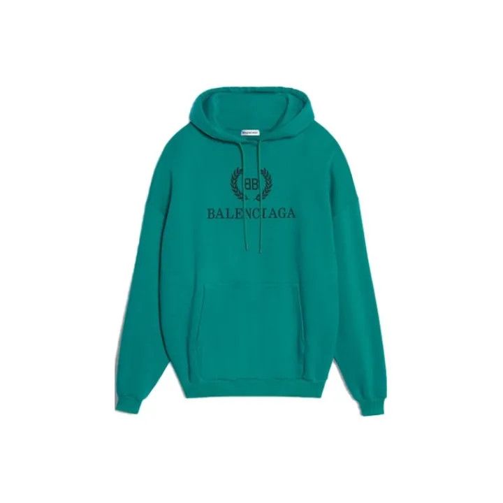 Balenciaga Balenciaga Women's Logo Hoodie in Teal 0079 Size S / US 4 / IT 40 - 1 Thumbnail