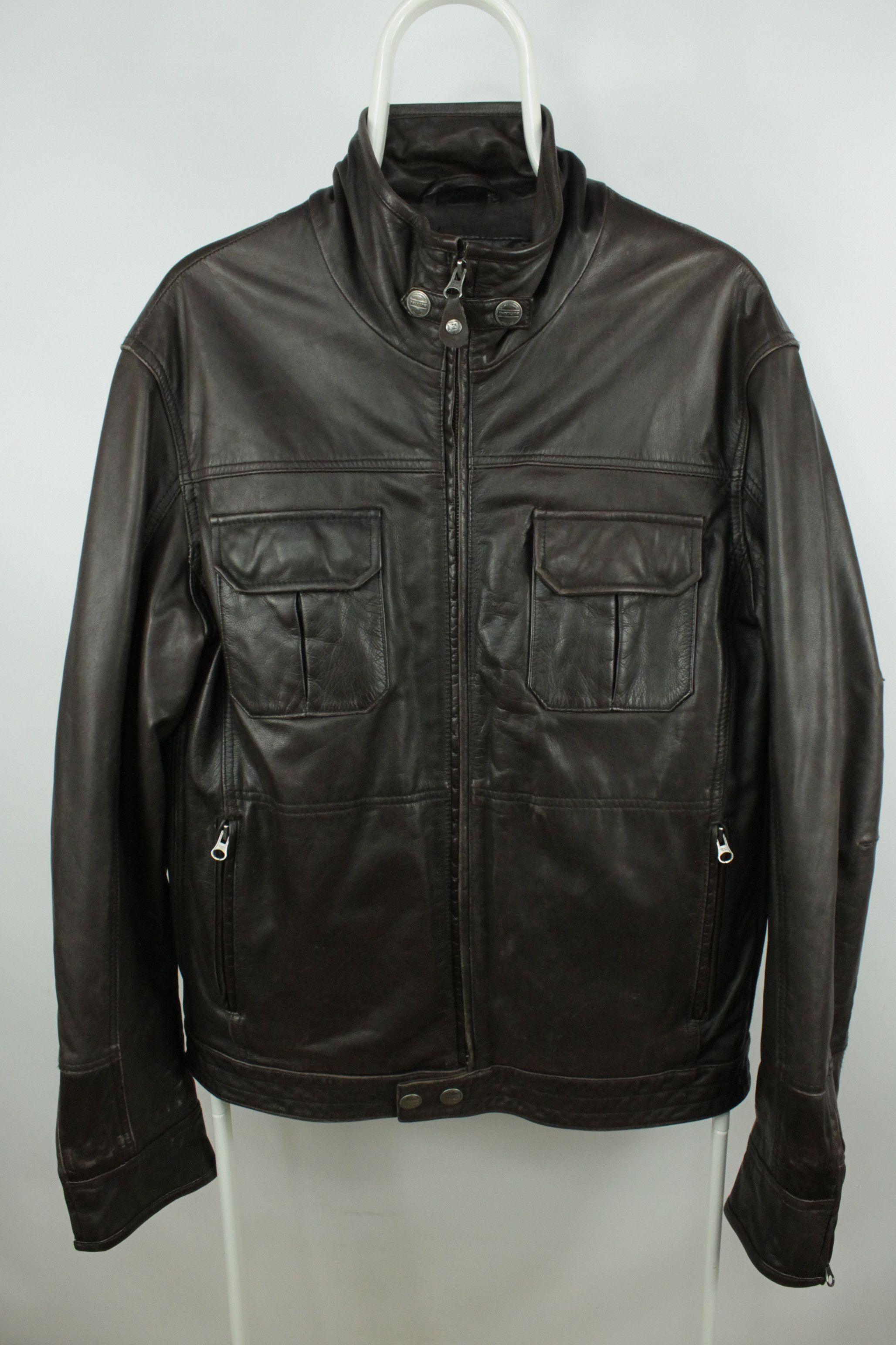 Daytona Daytona Brown Leather Aviator Biker Casual Jacket Size US XL / EU 56 / 4 - 1 Thumbnail