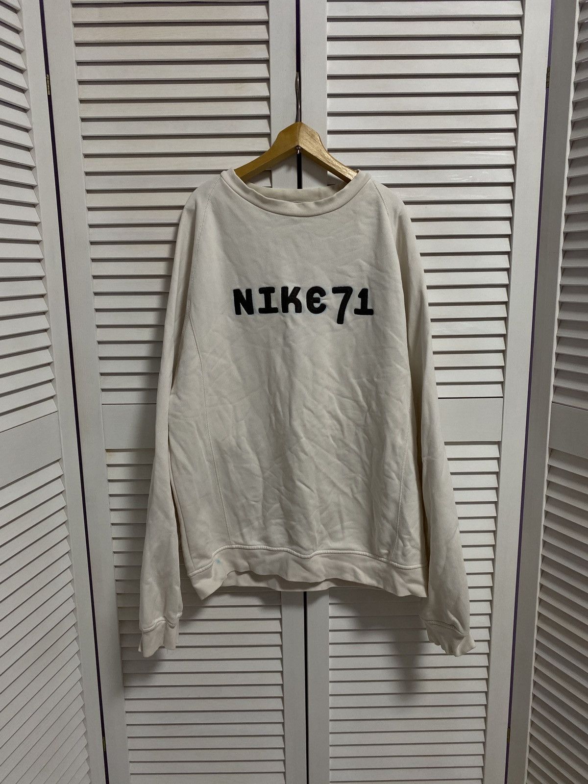 Nike × Vintage 🤍 Vintage 90s Sweatshirt Sweater NIKE Big Logo 71 Oversized Size US M / EU 48-50 / 2 - 2 Thumbnail