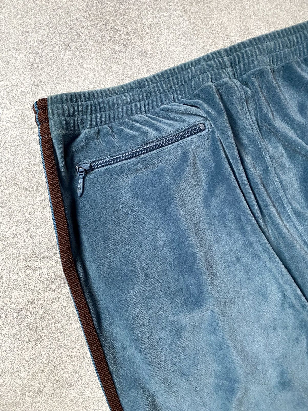 Needles NEEDLES NARROW LOGO, EMBROIDERED, BLEND VELOUR TRACK PANTS Size US 35 - 12 Thumbnail