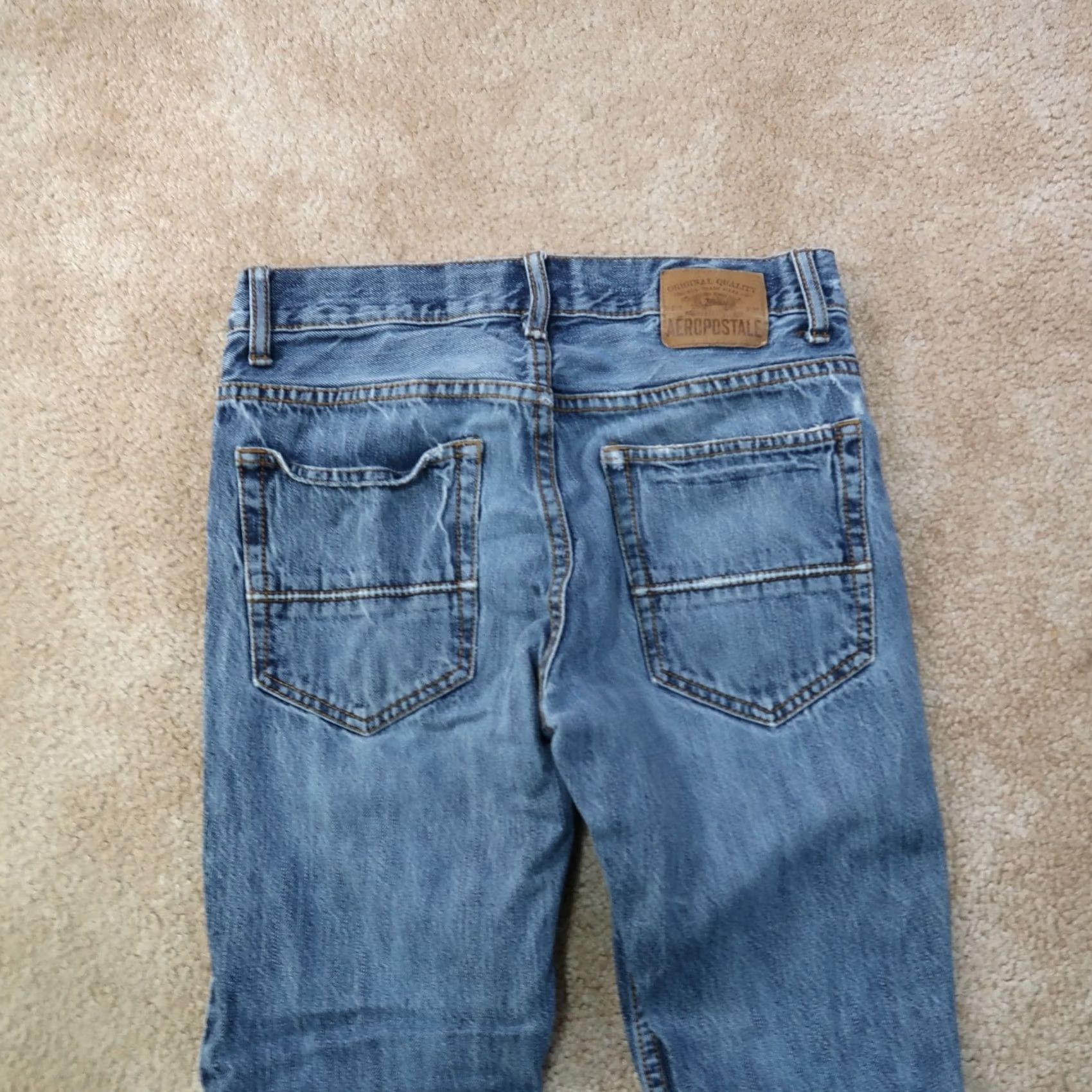 Vintage Aeropostale Jeans men’s 28x30 Blue Denim Bootcut Distressed 5-Pocket Regular Rise Mid Size US 28 / EU 44 - 7 Thumbnail