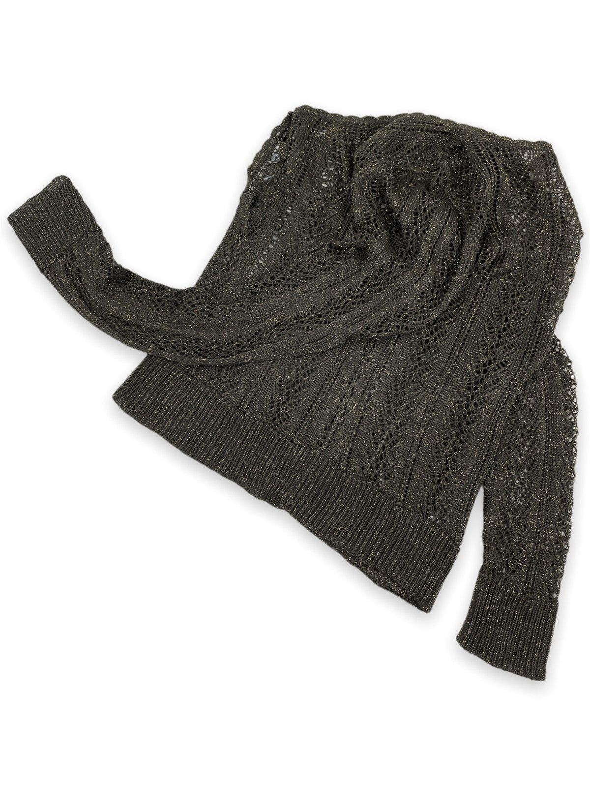 Iris von Arnim PERUVIAN CONNECTION Knit Cotton Lurex Top L/S Jumper Sweater Size M / US 6-8 / IT 42-44 - 3 Thumbnail