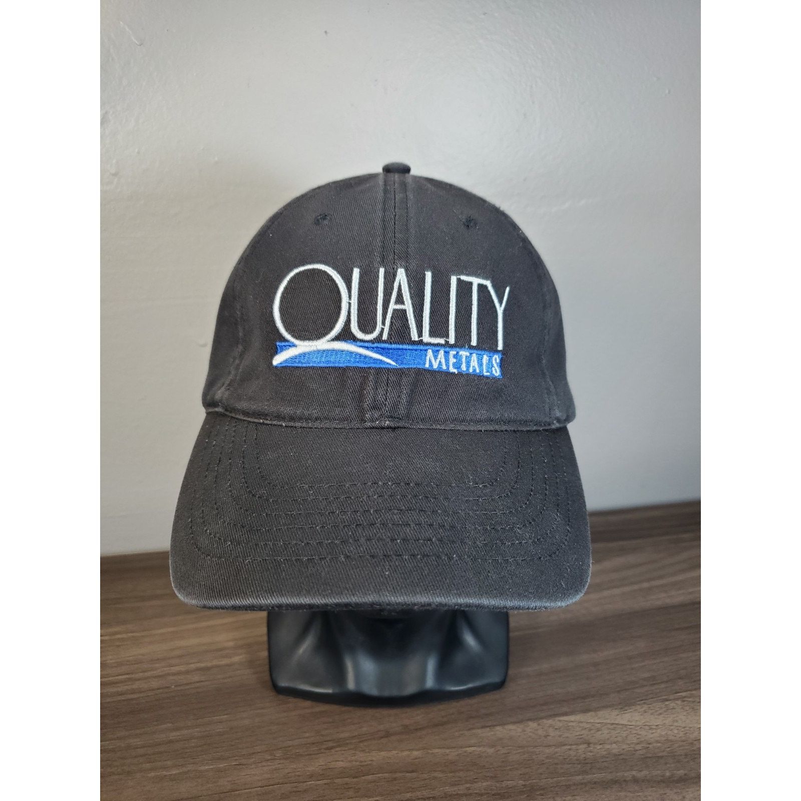 Vintage Vintage QUALITY METALS Hat Black Adjustable Baseball Cap Size ONE SIZE - 3 Thumbnail
