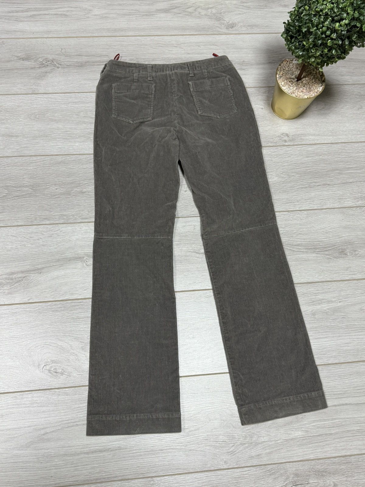 Prada Prada red tab corduroy velvet pants vintage zip Size 27" / US 4 / IT 40 - 11 Thumbnail