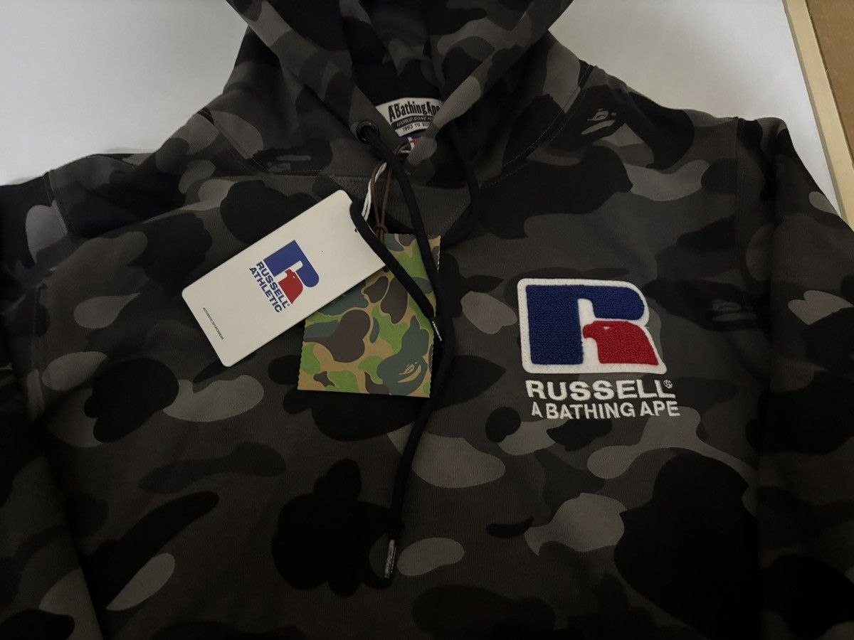 Bape Ape bape x Russell color camo college pullover hoodie M mew Size US M / EU 48-50 / 2 - 3 Thumbnail