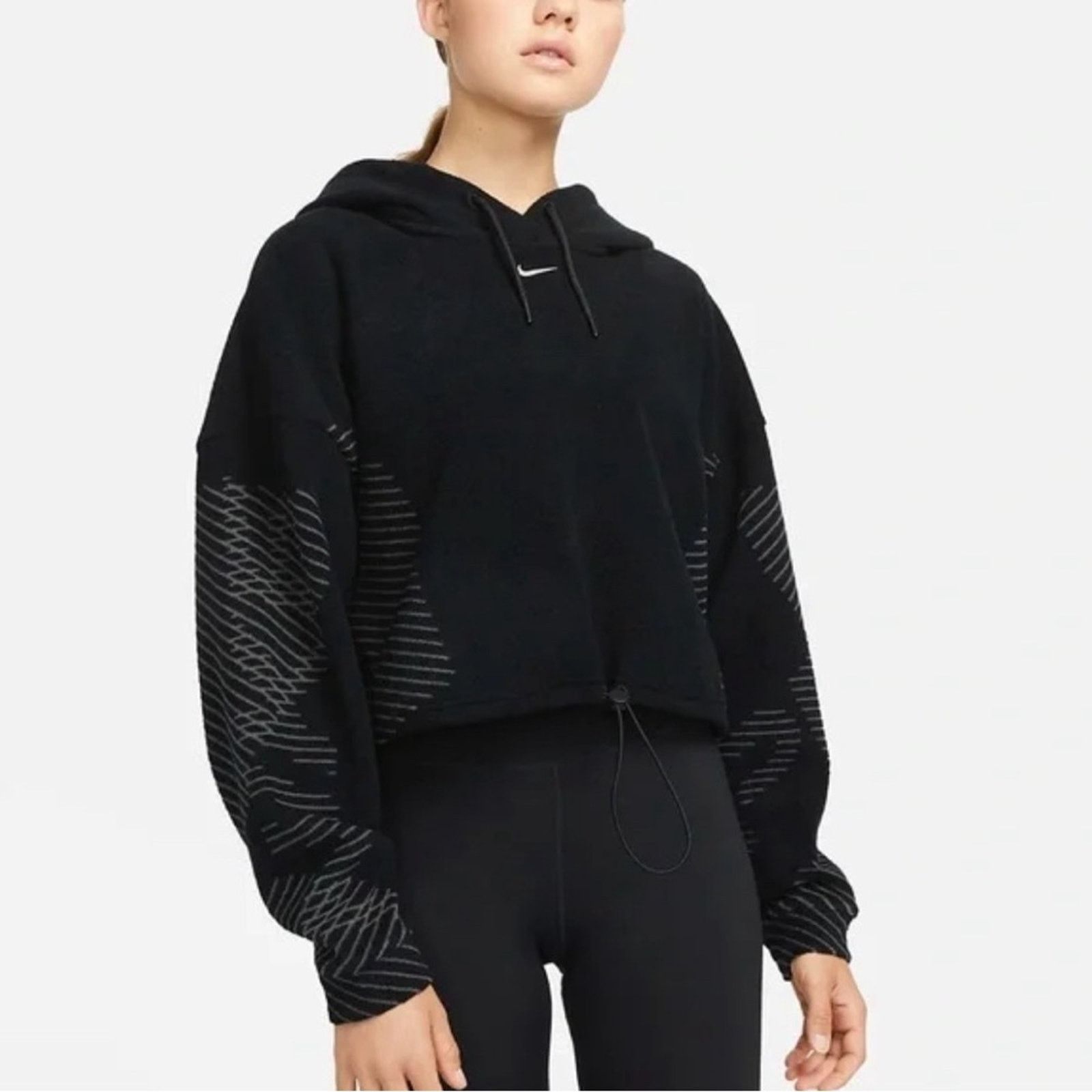 Nike Nike Pro Womens Therma-FIT ADV Cropped Fleece Hoodie Black S Size S / US 4 / IT 40 - 1 Thumbnail