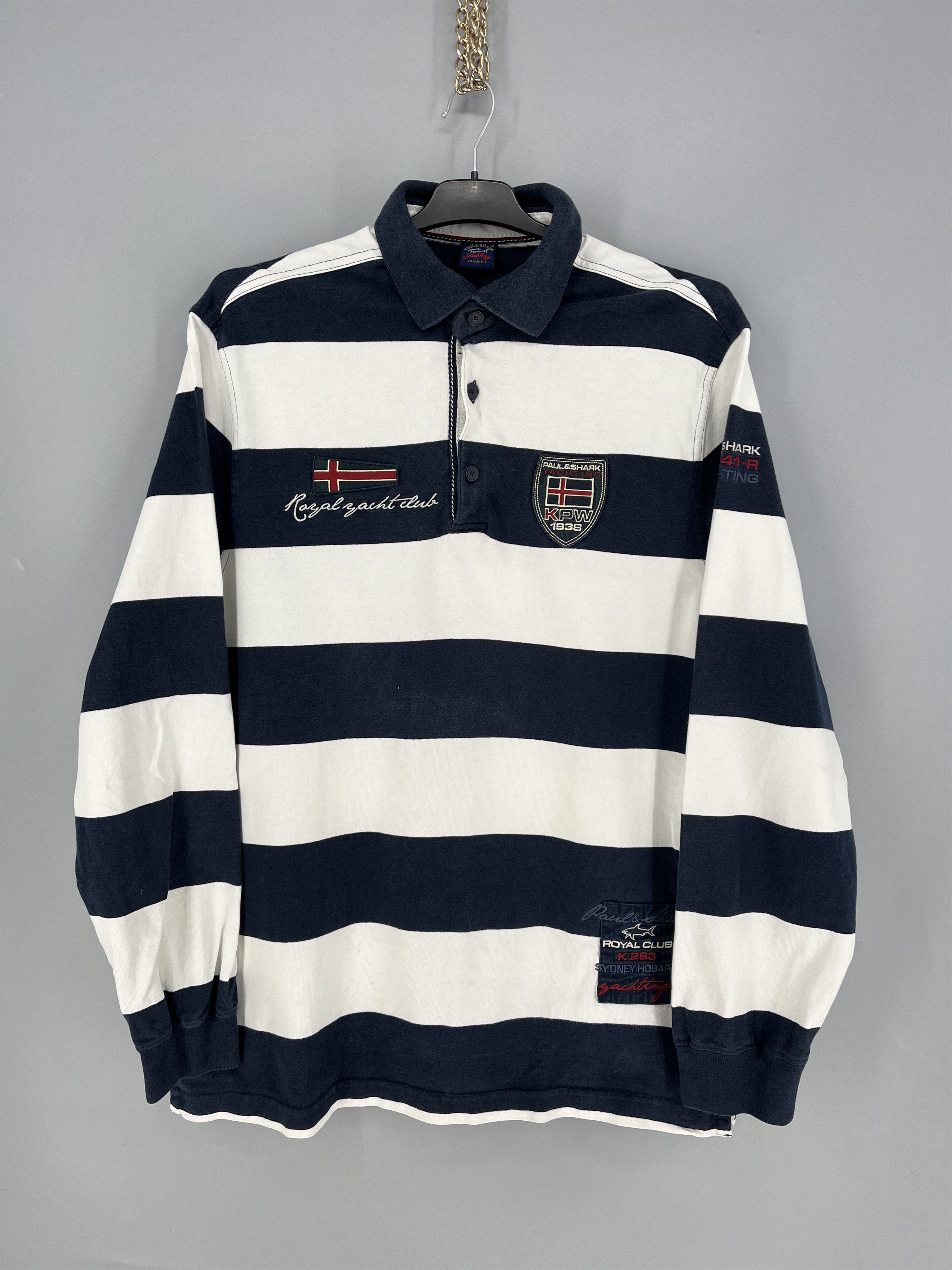 Paul & Shark Vintage Paul & Shark Yachting Rugby Polo Shirt XL Size US XL / EU 56 / 4 - 1 Thumbnail