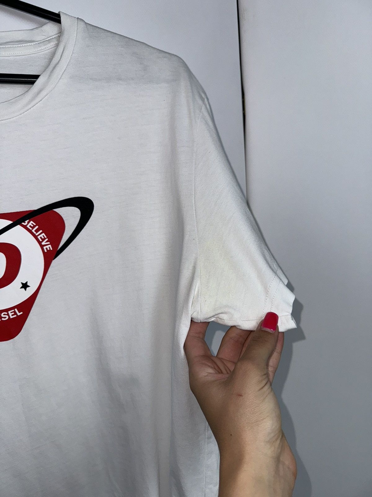 Diesel × Vintage Vintage Diesel tee big logo size L white Size US L / EU 52-54 / 3 - 4 Thumbnail