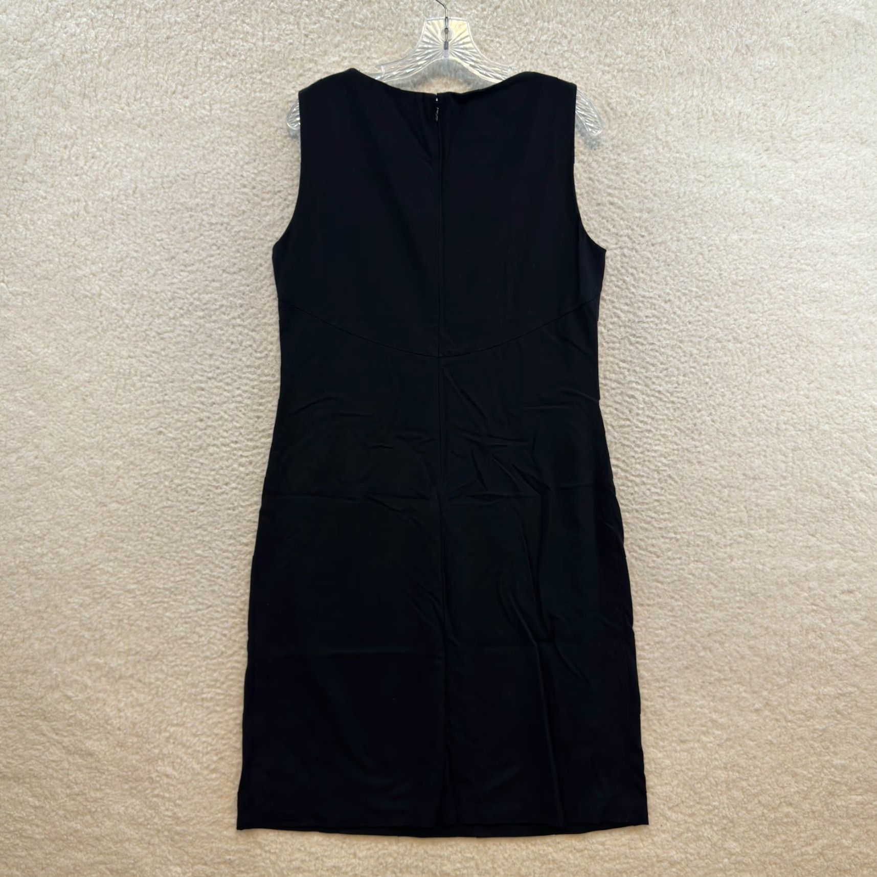 DKNY DKNY Black Sheath Dress 14 XL Corporate Career Office LBD Dress Nightwear Women's Sleeveless Round Neck Zip Size XL / US 12-14 / IT 48-50 - 2 Thumbnail