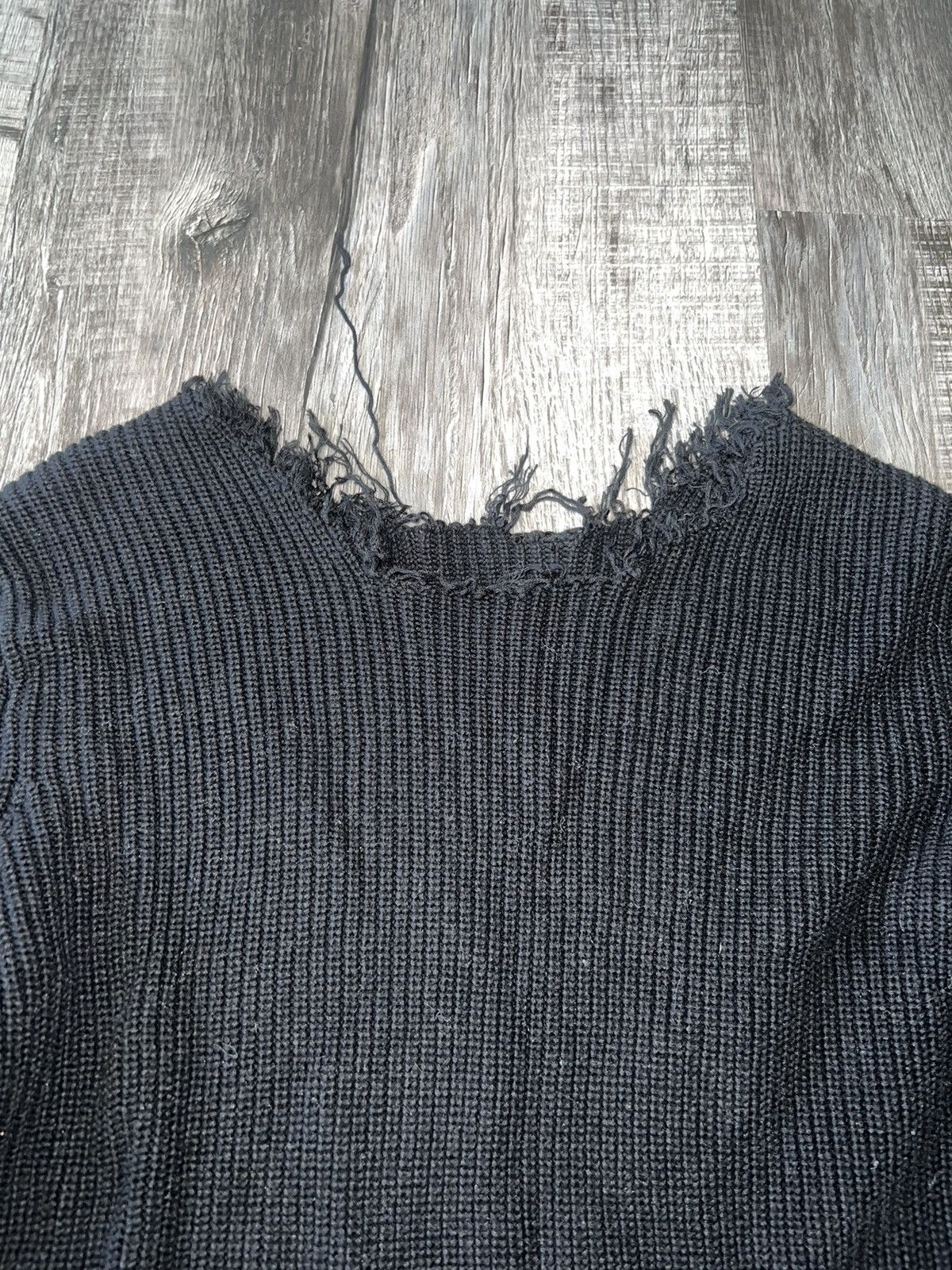 Japanese Brand BLACK CROPPED KNIT SWEATER Size US M / EU 48-50 / 2 - 2 Thumbnail