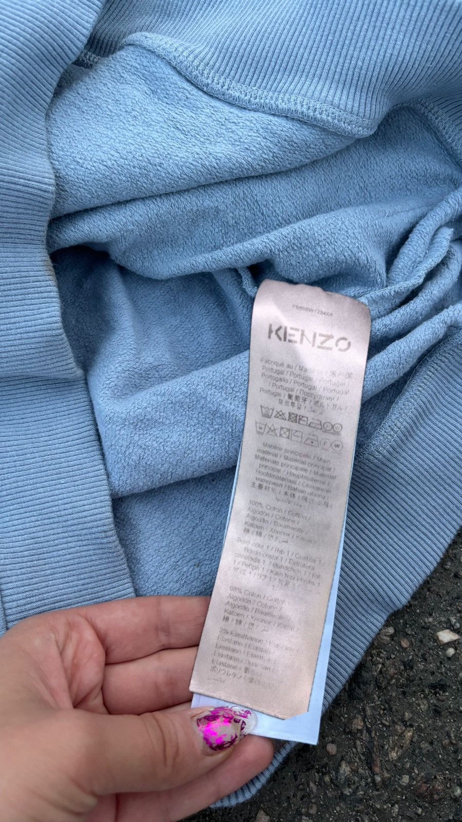 Japanese Brand × Kenzo Y2k Light blue Sweatshirt with embroidery logo Kenzo hoodie Size M / US 6-8 / IT 42-44 - 8 Thumbnail