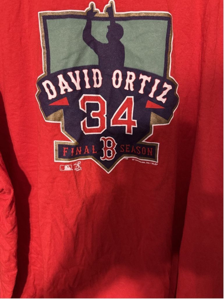 Majestic Boston Red Sox David Ortiz Final Season Tee Men's XXL Red Size US XXL / EU 58 / 5 - 4 Thumbnail