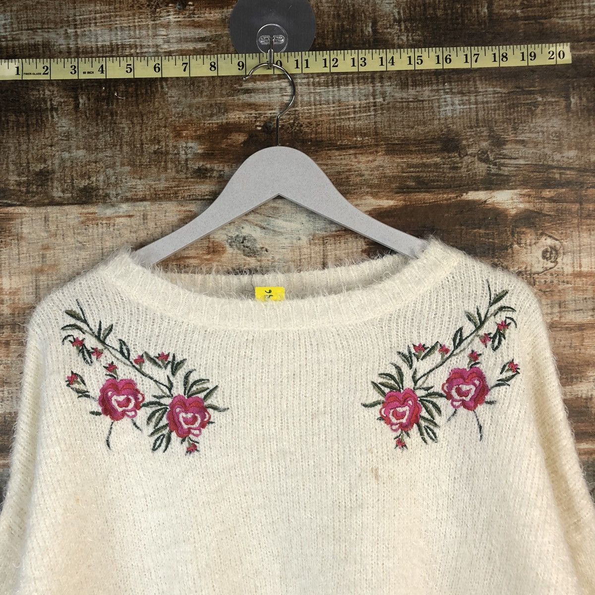 Homespun Knitwear DL GU White vintage mohair shaggy Knitwear #C346 Size XL / US 12-14 / IT 48-50 - 4 Thumbnail