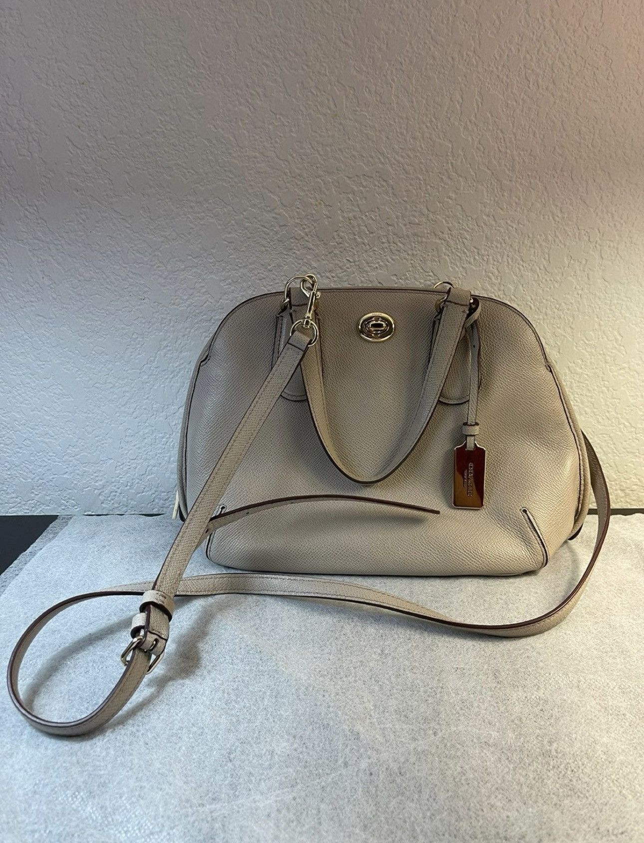 Coach Coach Beige Leather Street Prince Satchel Bag Size ONE SIZE - 1 Thumbnail