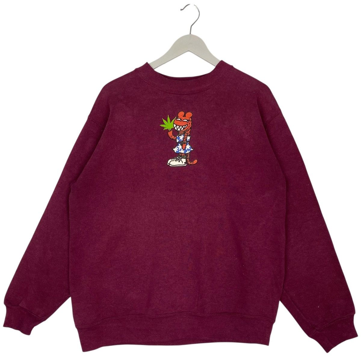 Other Vintage 90s Skateboard Sweatshirt Crewneck Red Made In USA M Size US M / EU 48-50 / 2 - 1 Thumbnail