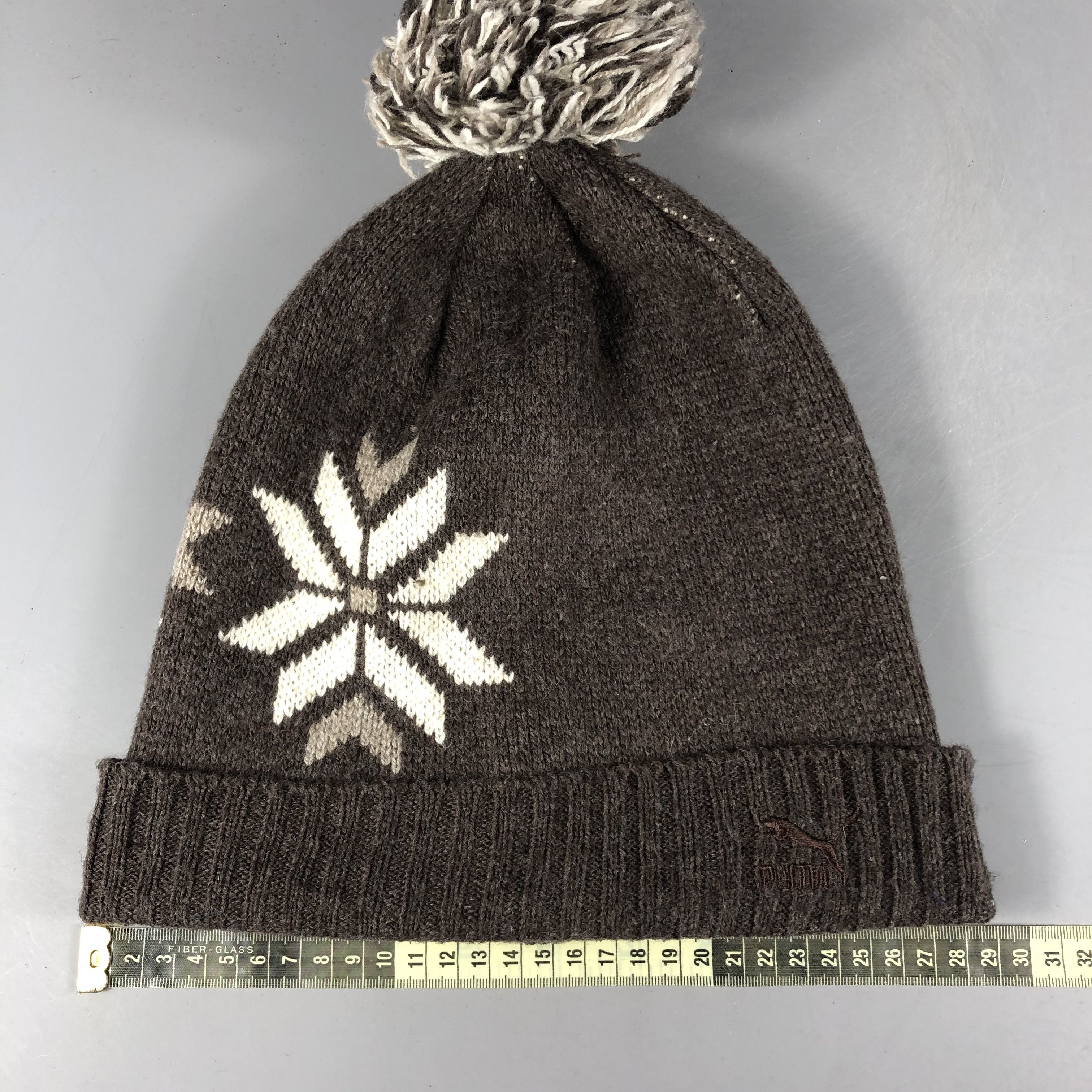 Puma × Vintage Puma Bobble Beanie Snow Hat Snow Cap -D1053 Size ONE SIZE - 4 Thumbnail