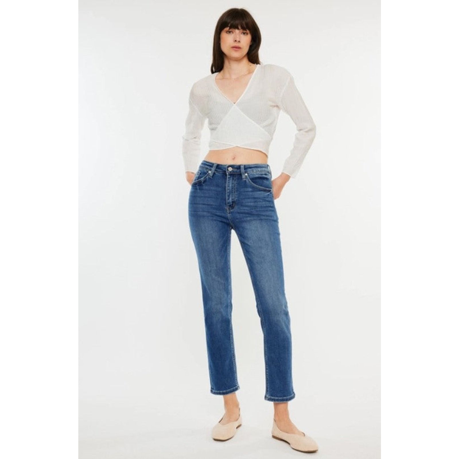 Kancan USA High Rise Slim Straight Jeans-Size 1 Size 24" / US 00 / IT 34 - 1 Thumbnail