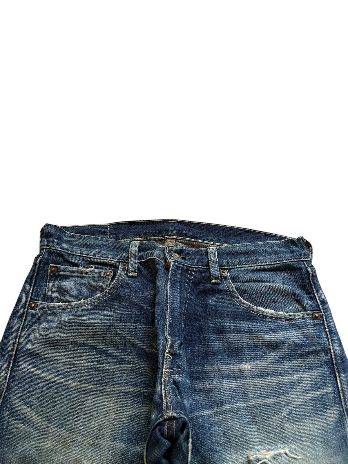 Levi's Vintage 90s Levis 503 Selvedge Mud Wash Distress Baggy Jeans Size US 32 / EU 48 - 4 Thumbnail