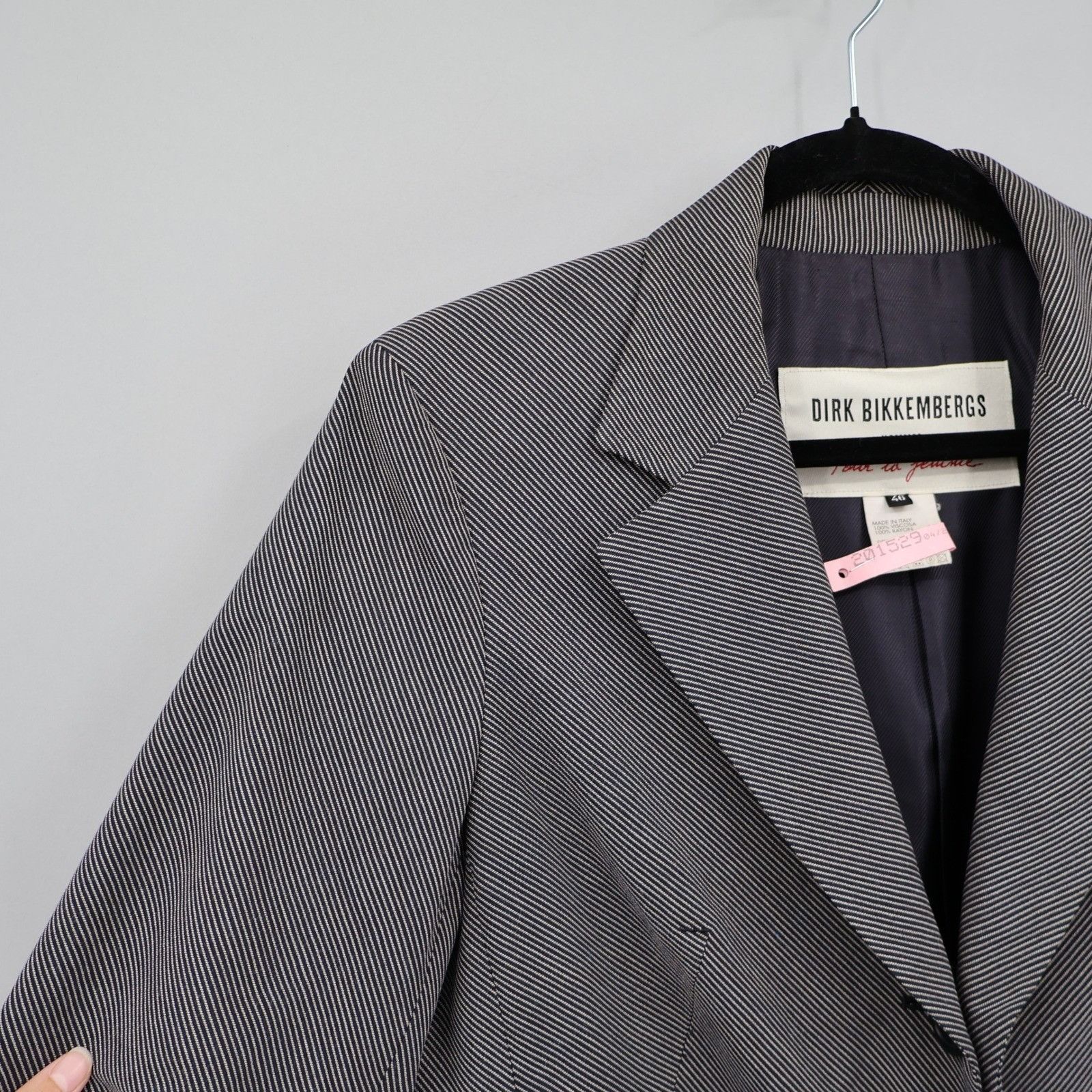 Dirk Bikkembergs Dirk Bikkembergs Herringbone Blazer Mens 46 Gray Academia Size 46R - 6 Thumbnail