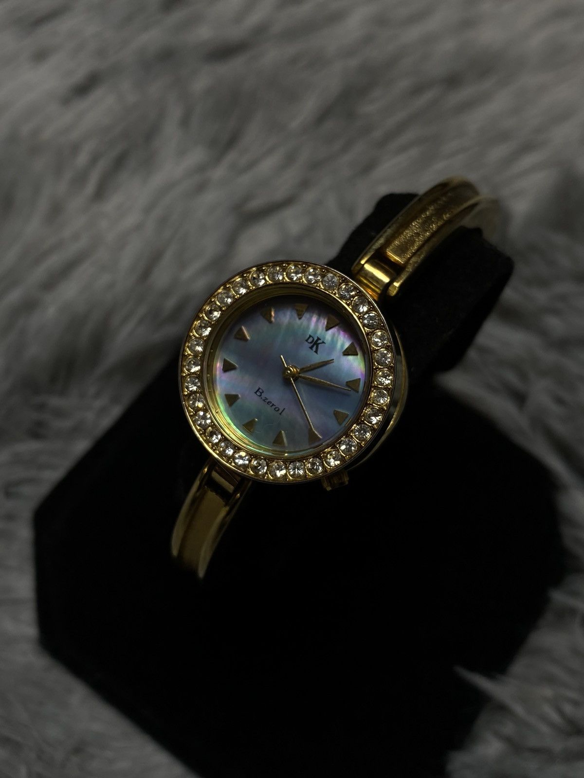 Jewelry Gold Crystal-Accented Mother of Pearl Watch - Japanese Brand Size ONE SIZE - 2 Thumbnail