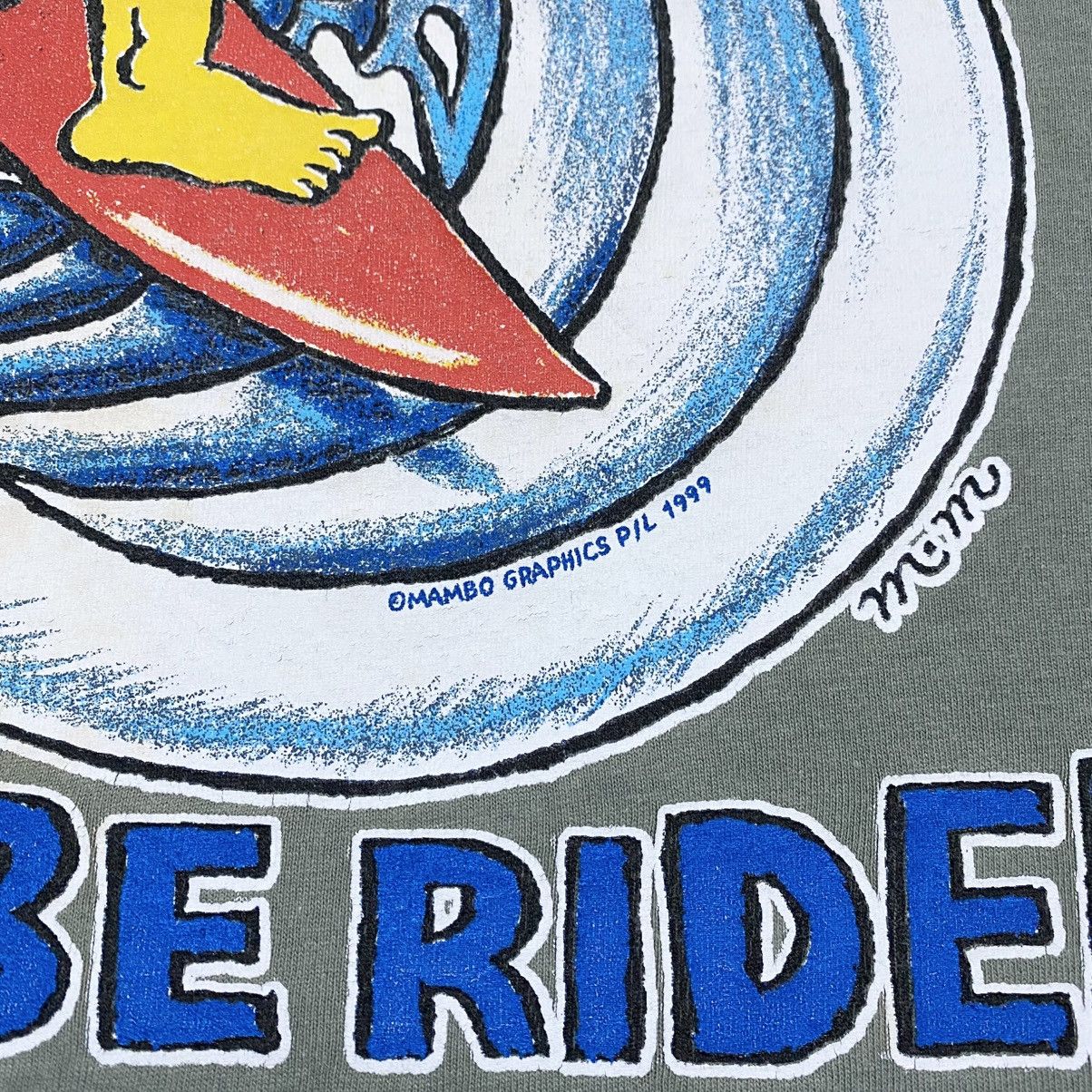 Mambo × Vintage Rare‼️🔥Vintage Mambo Tube Rider Surf Style T-Shirt Size US XL / EU 56 / 4 - 7 Thumbnail
