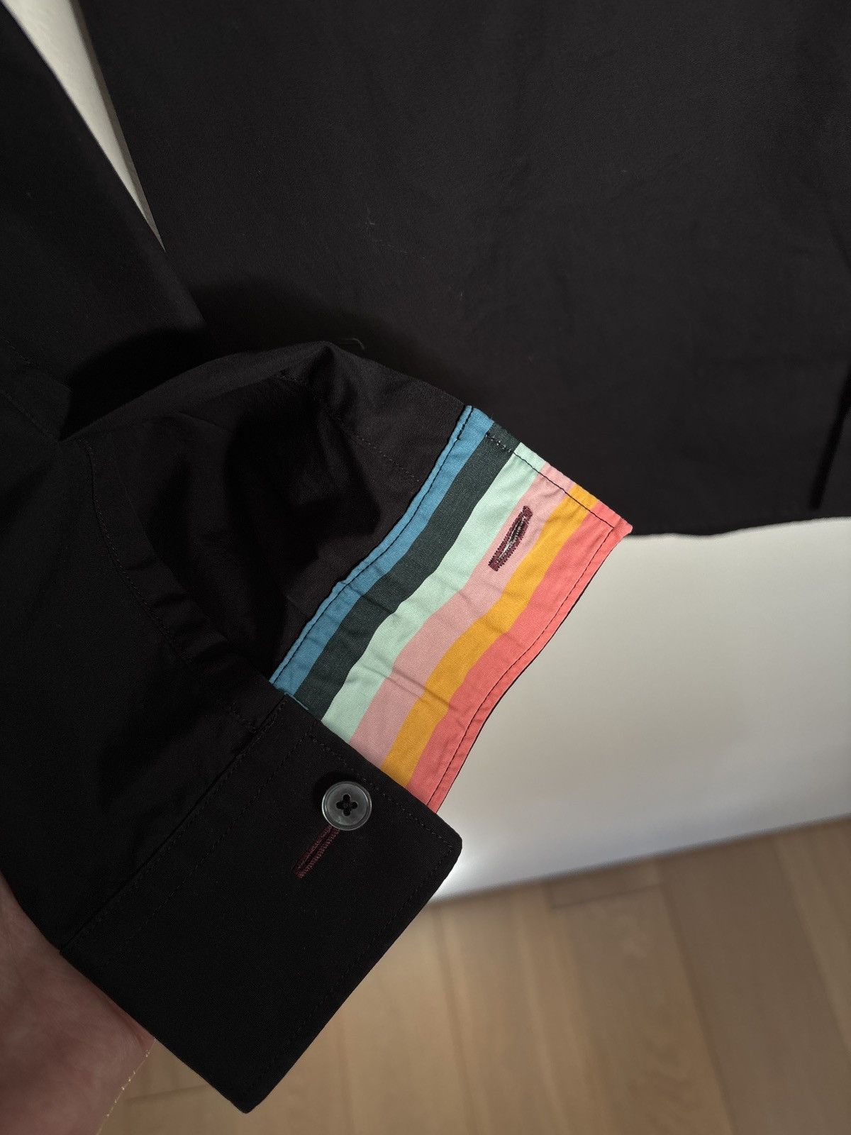 Paul Smith Paul Smith Evening Black Poplin Shirt Size US S / EU 44-46 / 1 - 3 Thumbnail