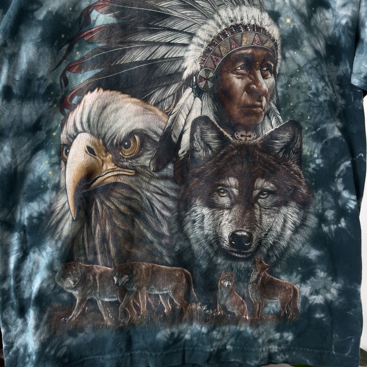 Vintage Vintage 90s Rock Eagle Double Sided Indian Chief Motorcycle Size US M / EU 48-50 / 2 - 5 Thumbnail