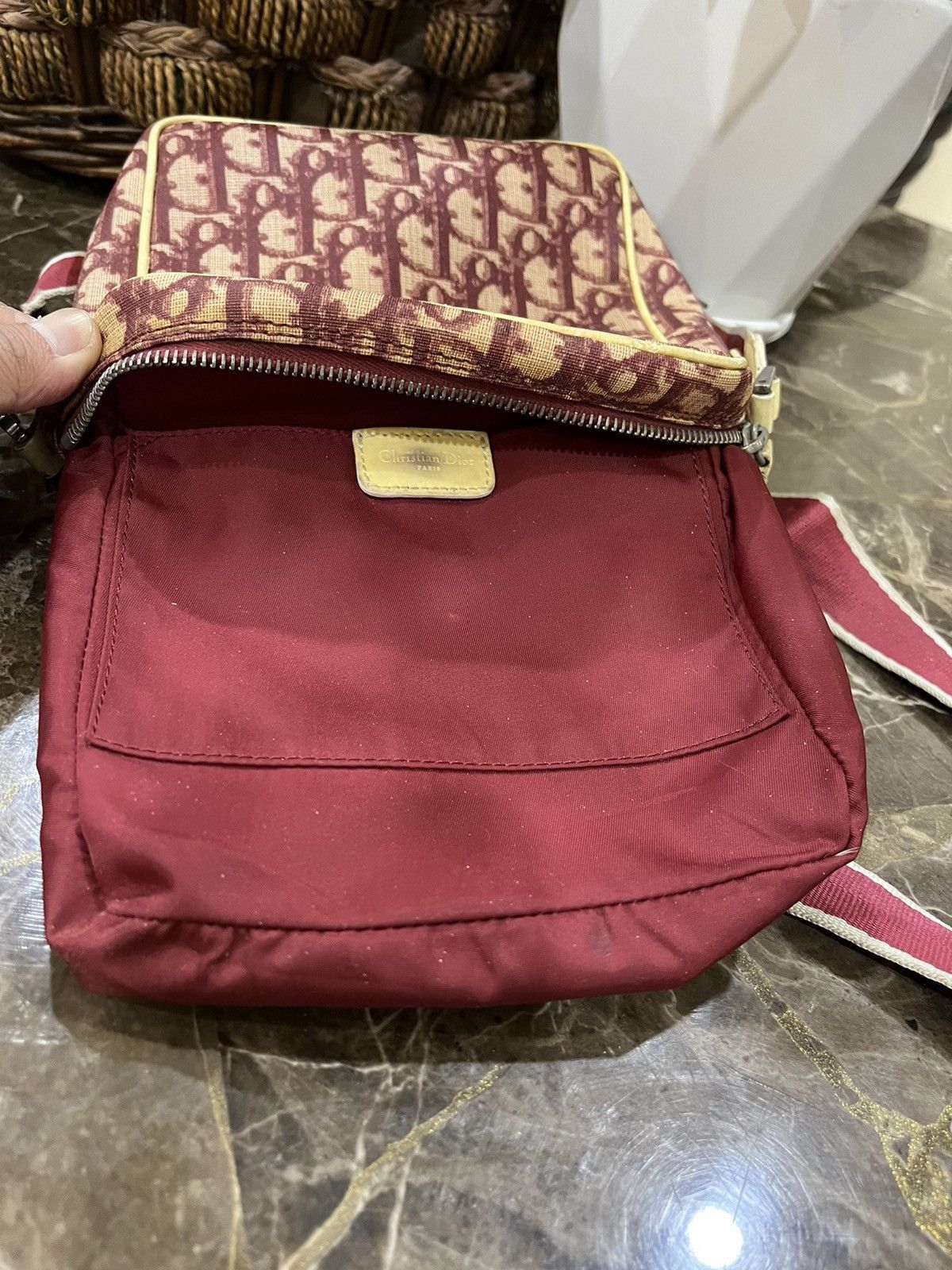 Christian Dior Monsieur CHRISTIAN DIOR Red Trotter Canvas Crossbody Amazon Bag Size ONE SIZE - 15 Thumbnail