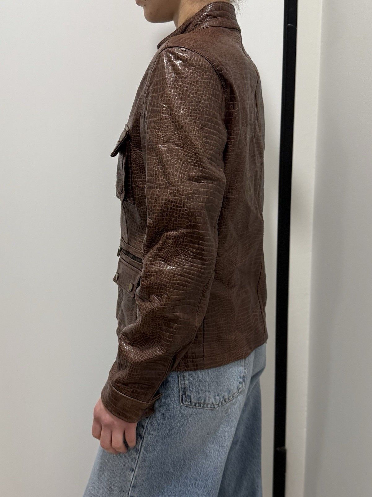 Ralph Lauren Sport DDP Vintage Ralph Lauren Sport embossed croc leather Jacket Size M / US 6-8 / IT 42-44 - 10 Thumbnail