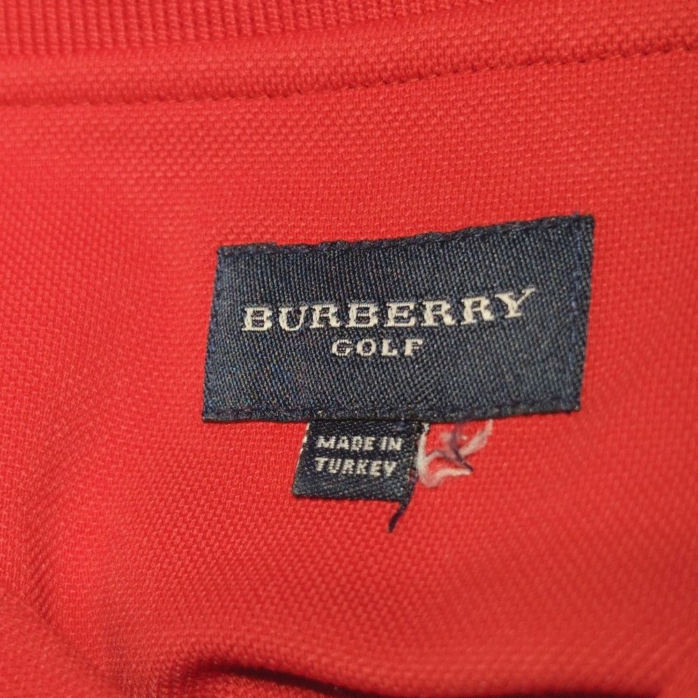 Burberry Burberry Golf Men's Red Polo Shirt Size US L / EU 52-54 / 3 - 4 Thumbnail