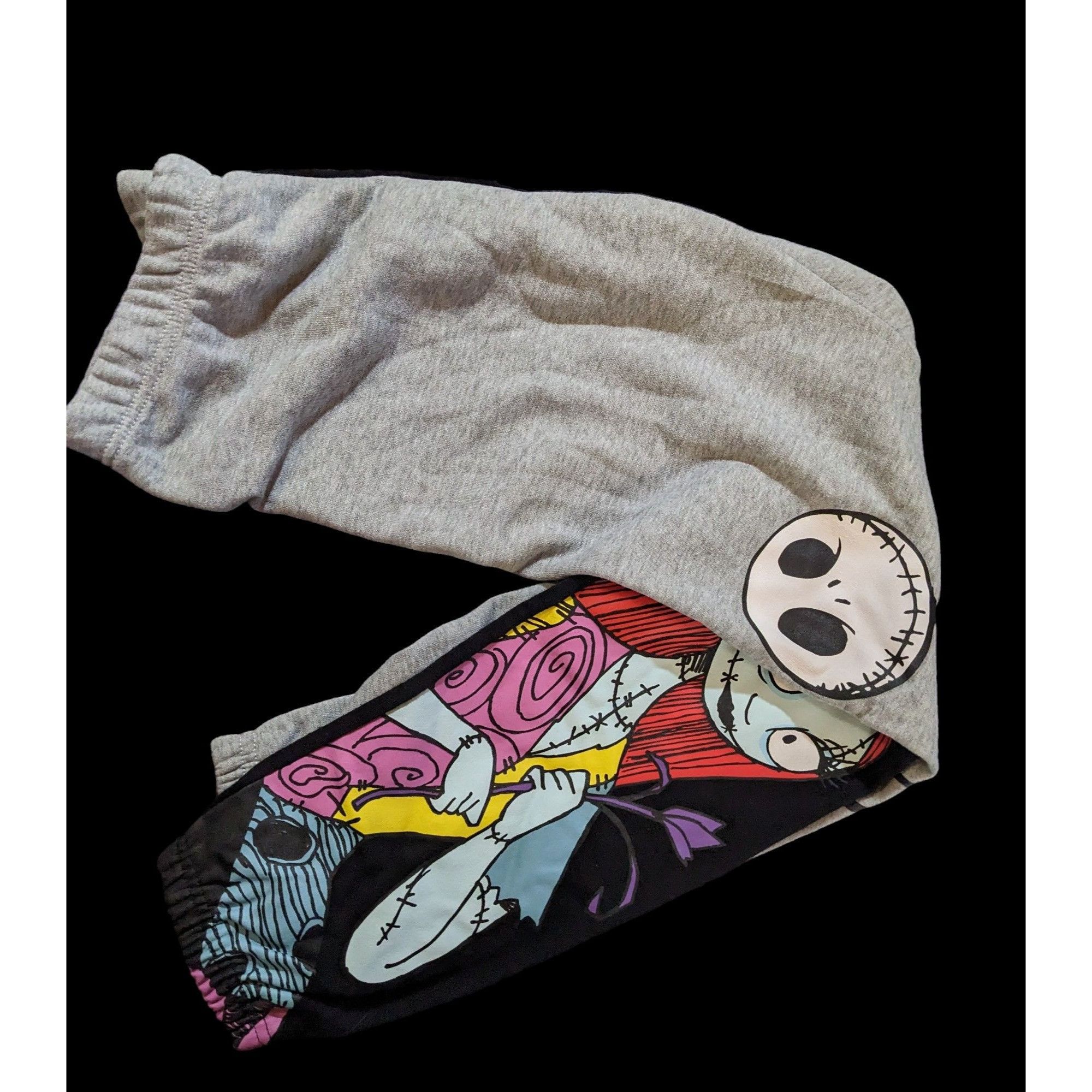 Disney Nightmare Before Christmas Black And Grey Joggers Size 26" / US 2 / IT 38 - 8 Thumbnail