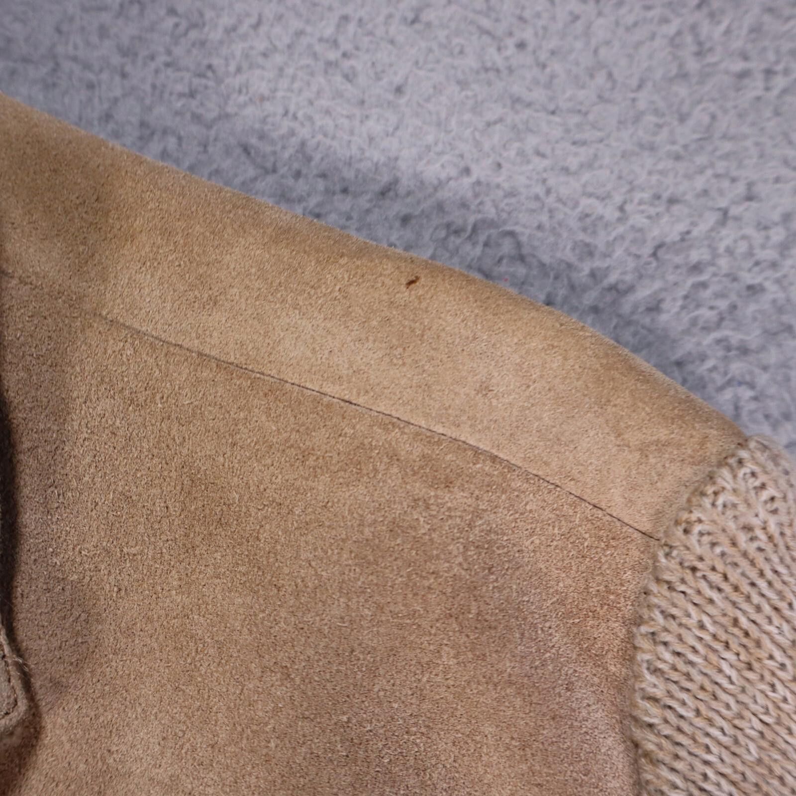 Other Alan Stuart Jacket split leather suede zip beige men xl vtg Size US XL / EU 56 / 4 - 5 Thumbnail
