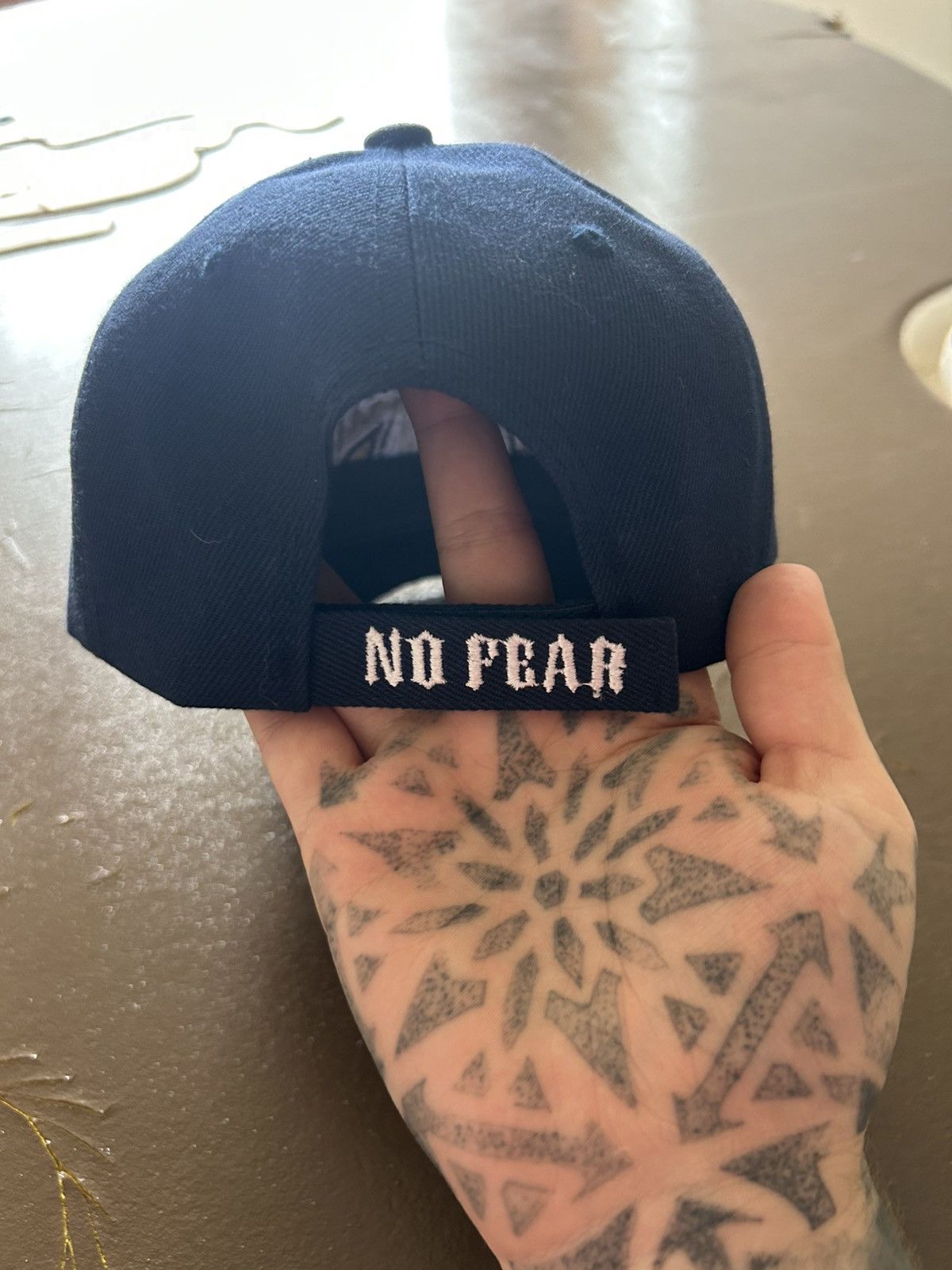 No Fear No Fear Flames Embroidery west coast Choppers Style hat Size ONE SIZE - 3 Thumbnail