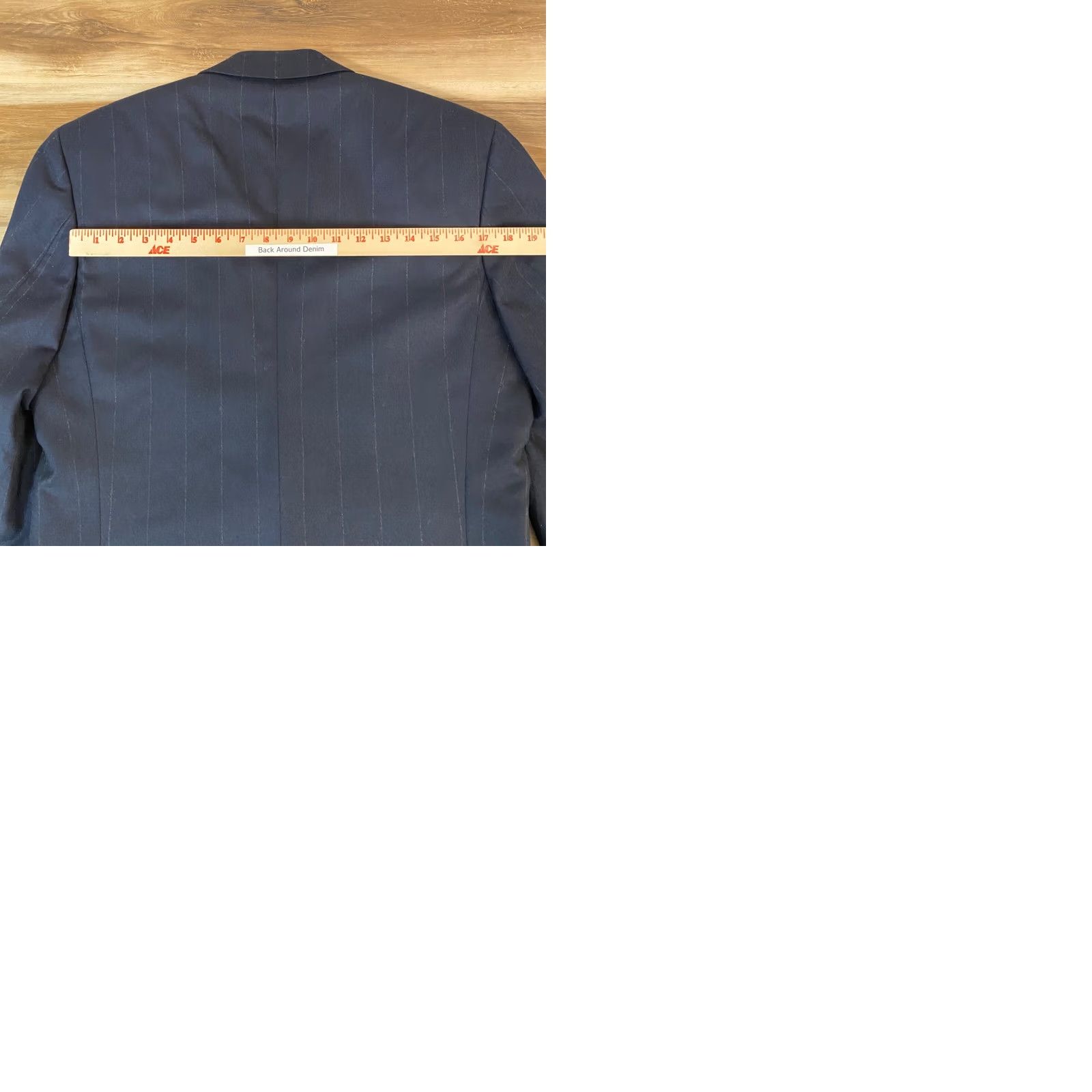Hugo Boss VINTAGE Hugo Boss Blazer Mens 38R Navy Stripe Wool 2 Button Single-Breasted Notch Lapel Baseball? Size 38R - 9 Thumbnail