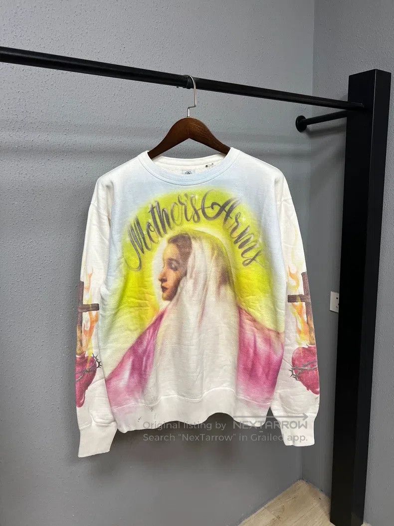 Saint Michael Saint Michael Holy Mother Made Old Dirty Hole Washed Sweat Size US L / EU 52-54 / 3 - 1 Thumbnail