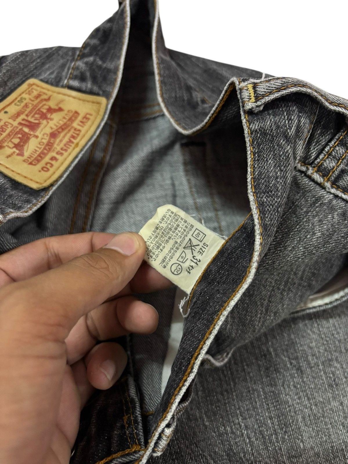 Levi's Vtg 90s Levis 503 Distressed Jeans Size US 30 / EU 46 - 7 Thumbnail