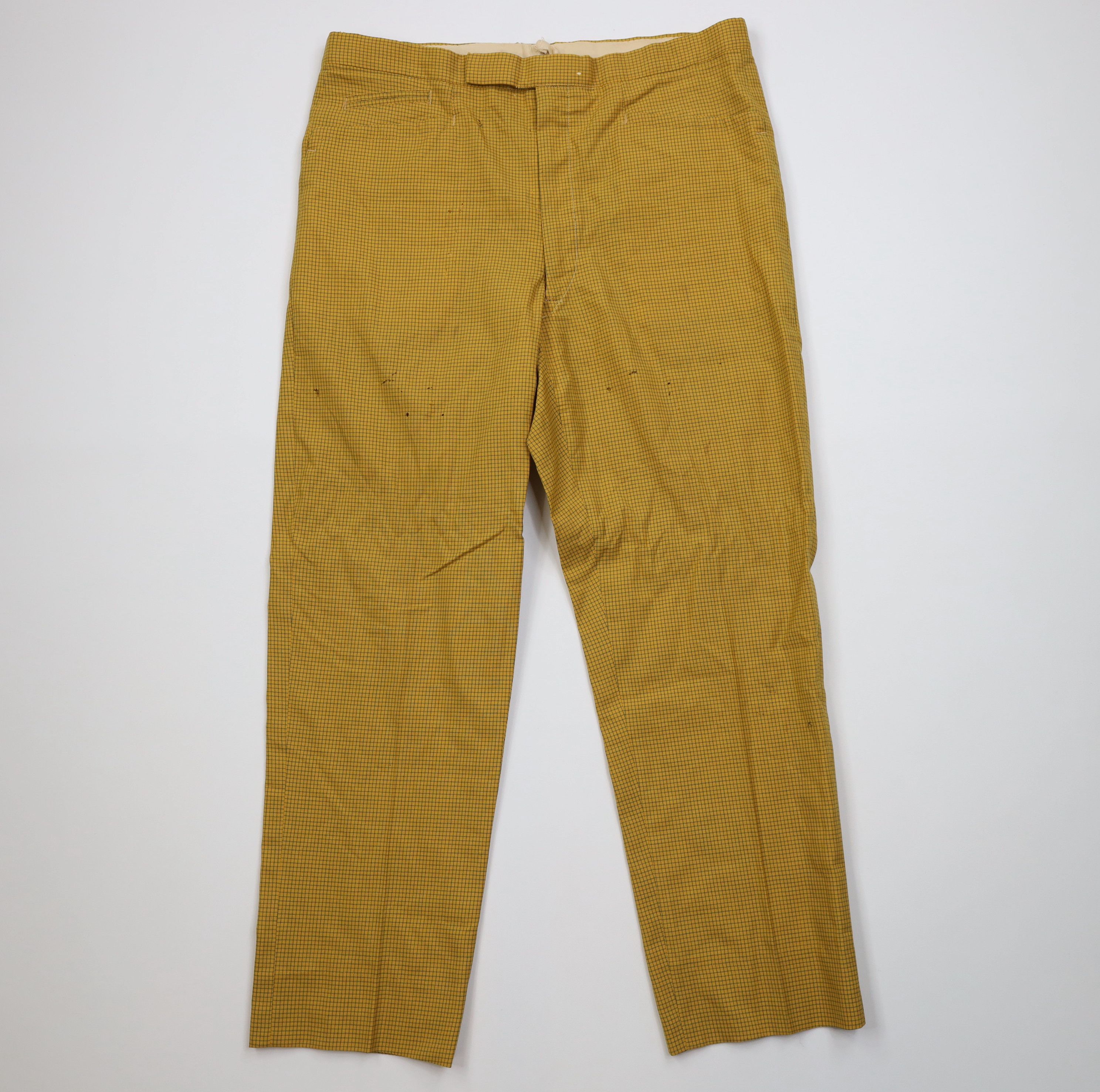 Vintage Vintage 50s Streetwear Wool Chino Pants Yellow Plaid USA Size US 34 / EU 50 - 1 Thumbnail