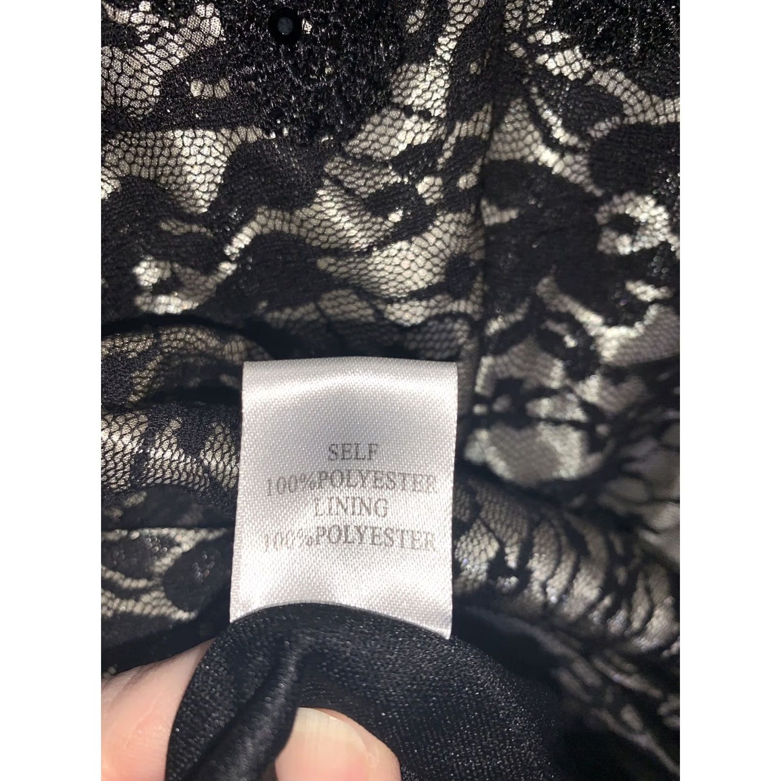 Vintage One by Eight Black Lace W/Satin Style Party/Prom Dress Size 4-4311 Size S / US 4 / IT 40 - 6 Thumbnail