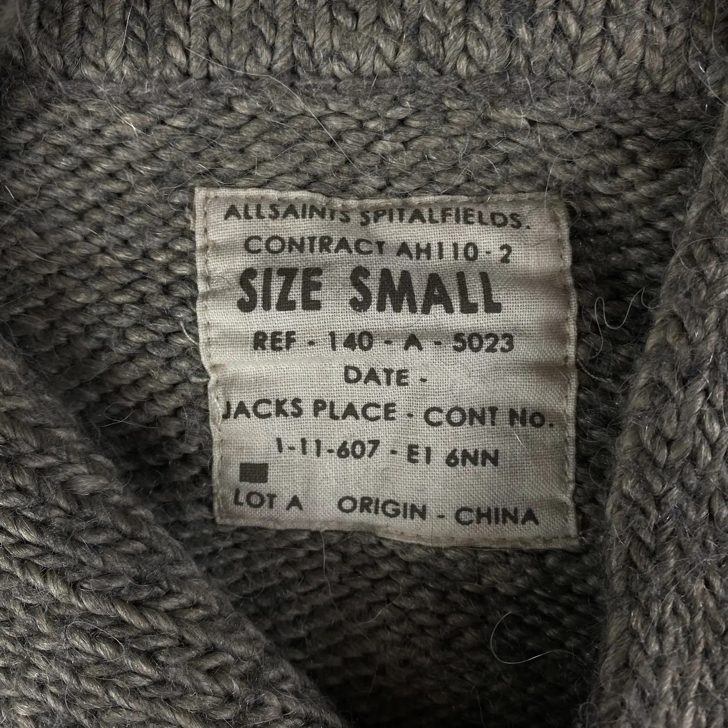 Allsaints Mens Swaeter AllSaints Spit Alfields Size S Acrylic Size US S / EU 44-46 / 1 - 4 Thumbnail